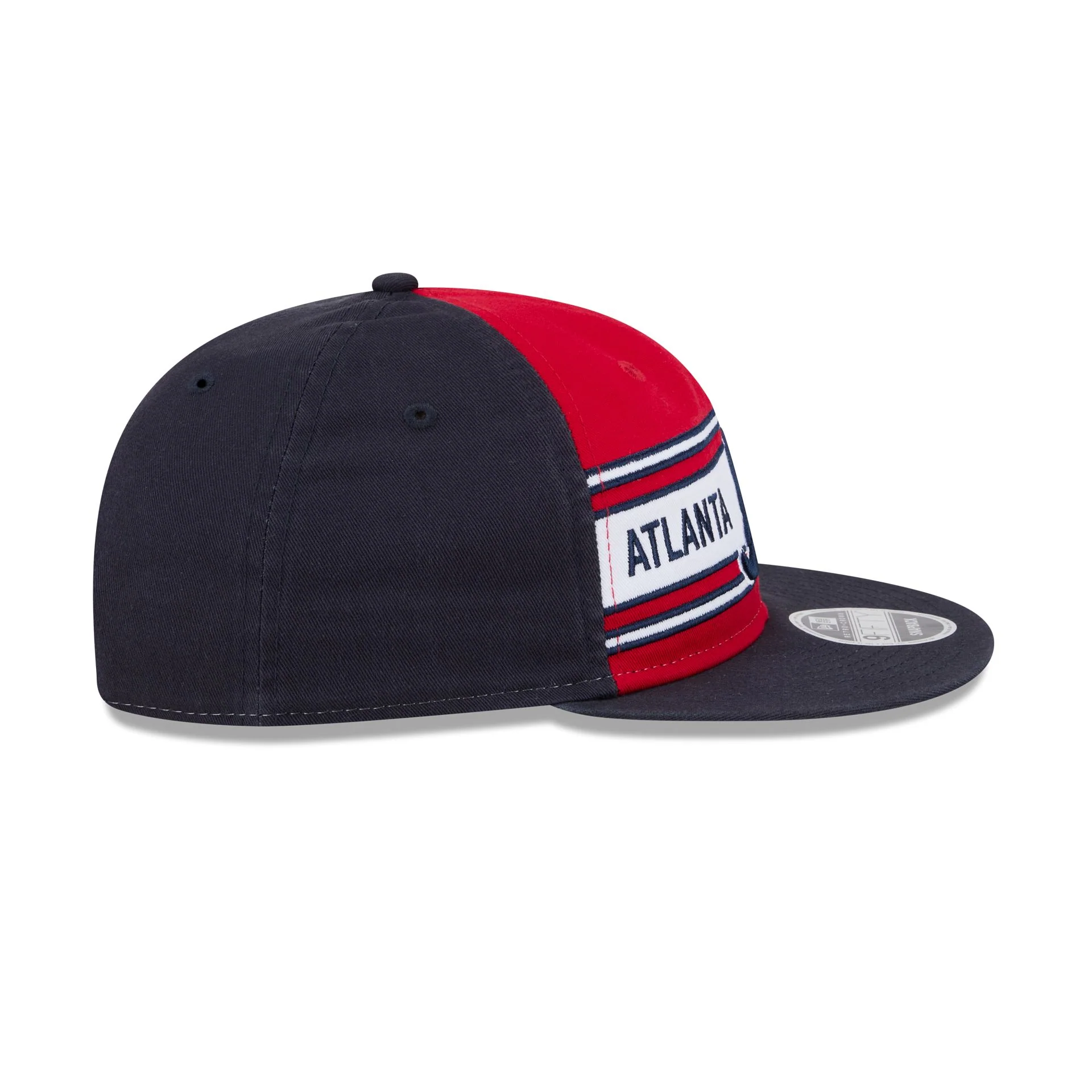 Atlanta Braves Team Stripes Retro Crown 9FIFTY Snapback Hat - Image 5