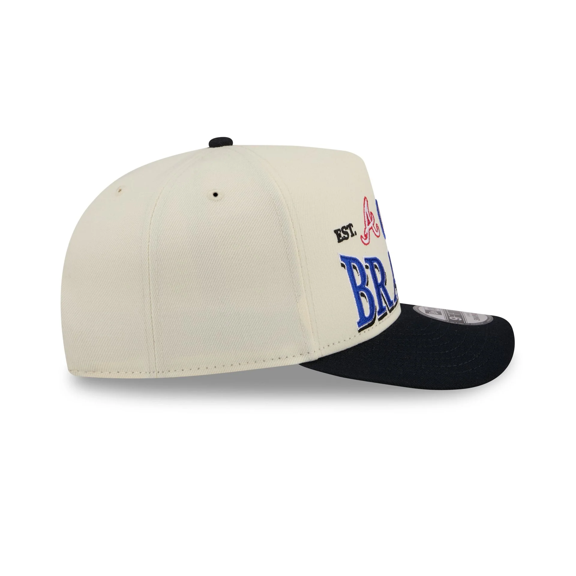 Atlanta Braves Three Hit Chrome White 9FIFTY A-Frame Snapback Hat - Image 5