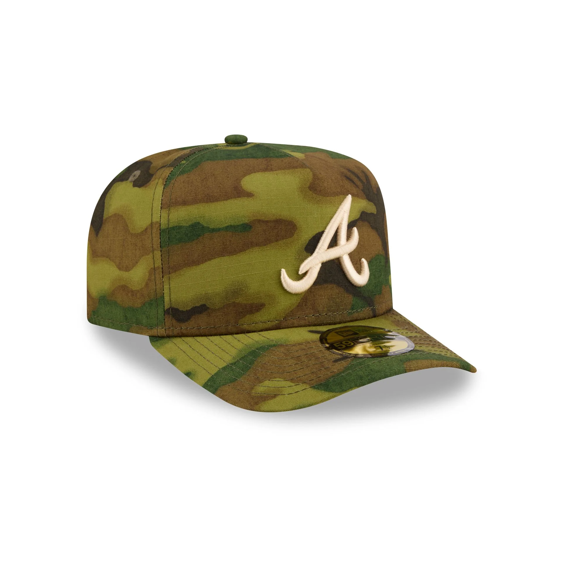 Atlanta Braves Three Looms Ripstop Camo 59FORTY A-Frame Fitted Hat - Image 3