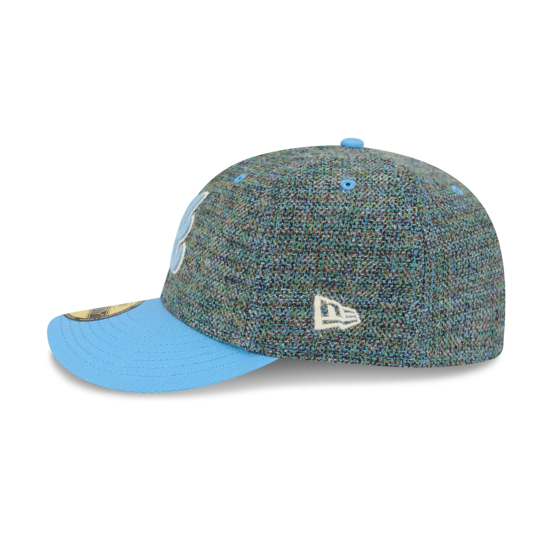 Atlanta Braves Three Looms Tweedy Cotton Radiant Blue 59FIFTY Fitted Hat - Image 4