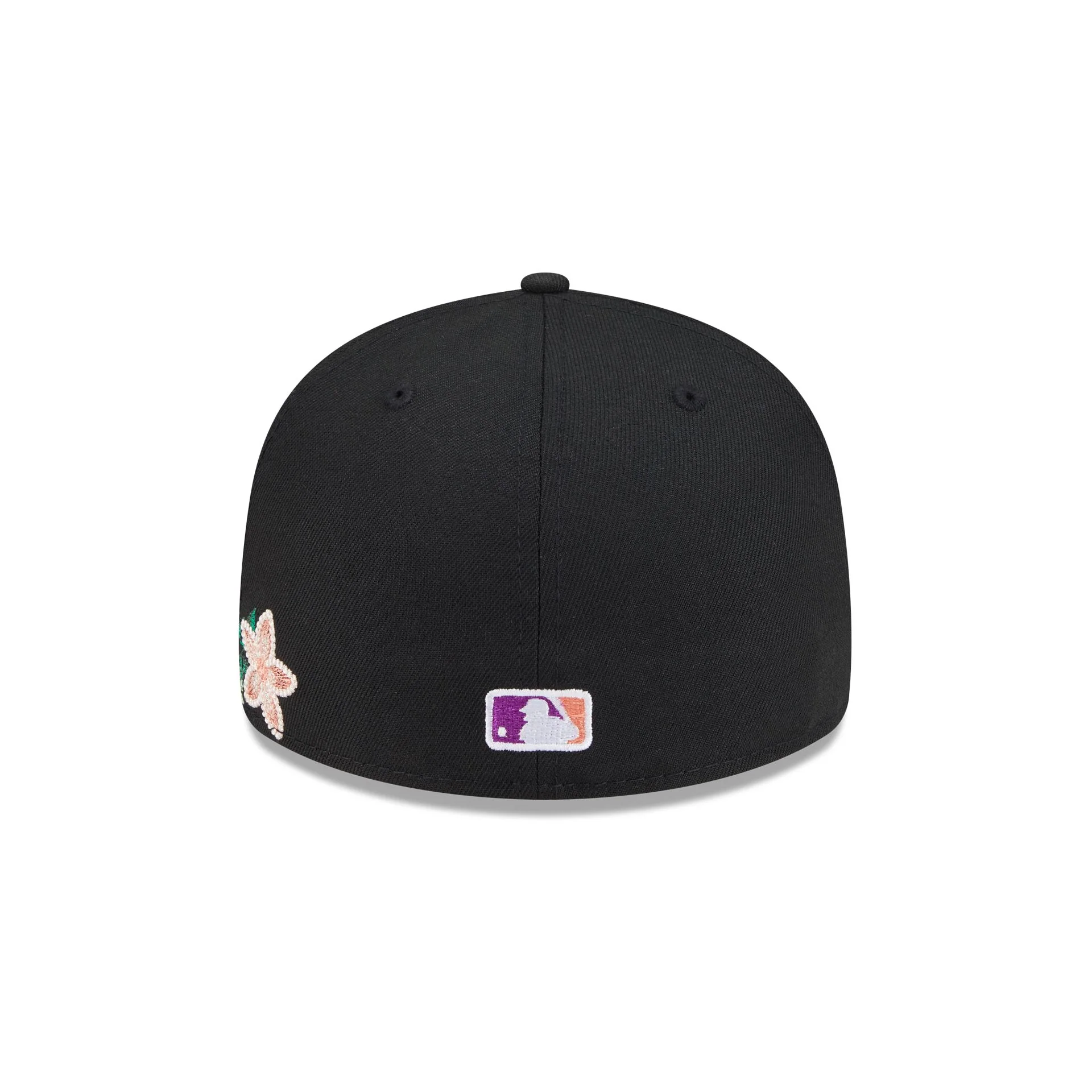 Atlanta Braves Tonal Florals Black 59FIFTY Fitted Hat - Image 6