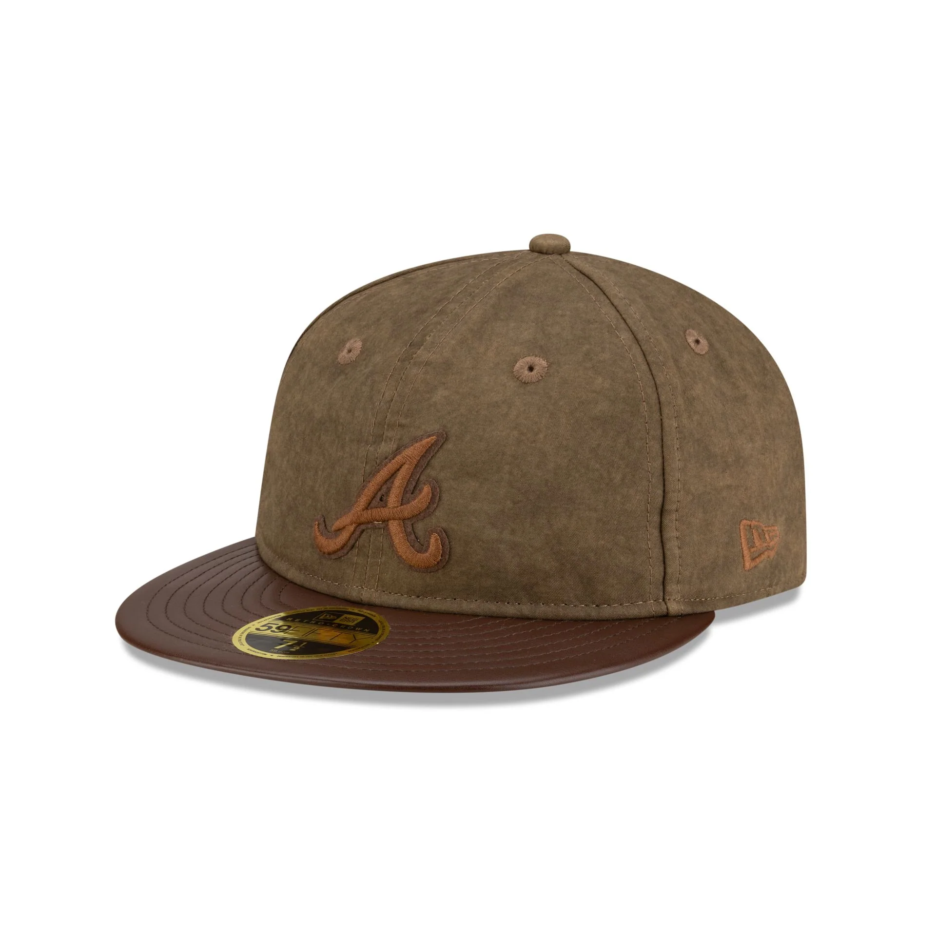 Atlanta Braves Utility Linen Retro Crown 59FIFTY Fitted Hat - Image 3