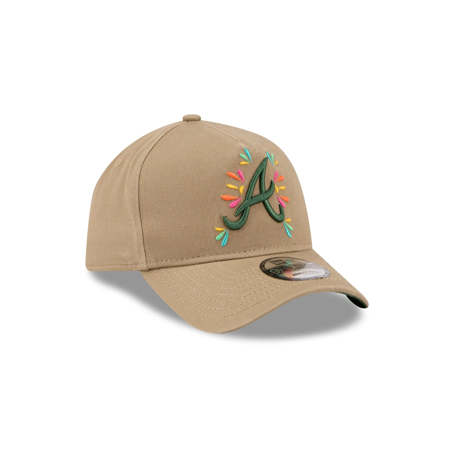 Atlanta Braves Vibrant Festivities 9FORTY A-Frame Snapback Hat - Image 3