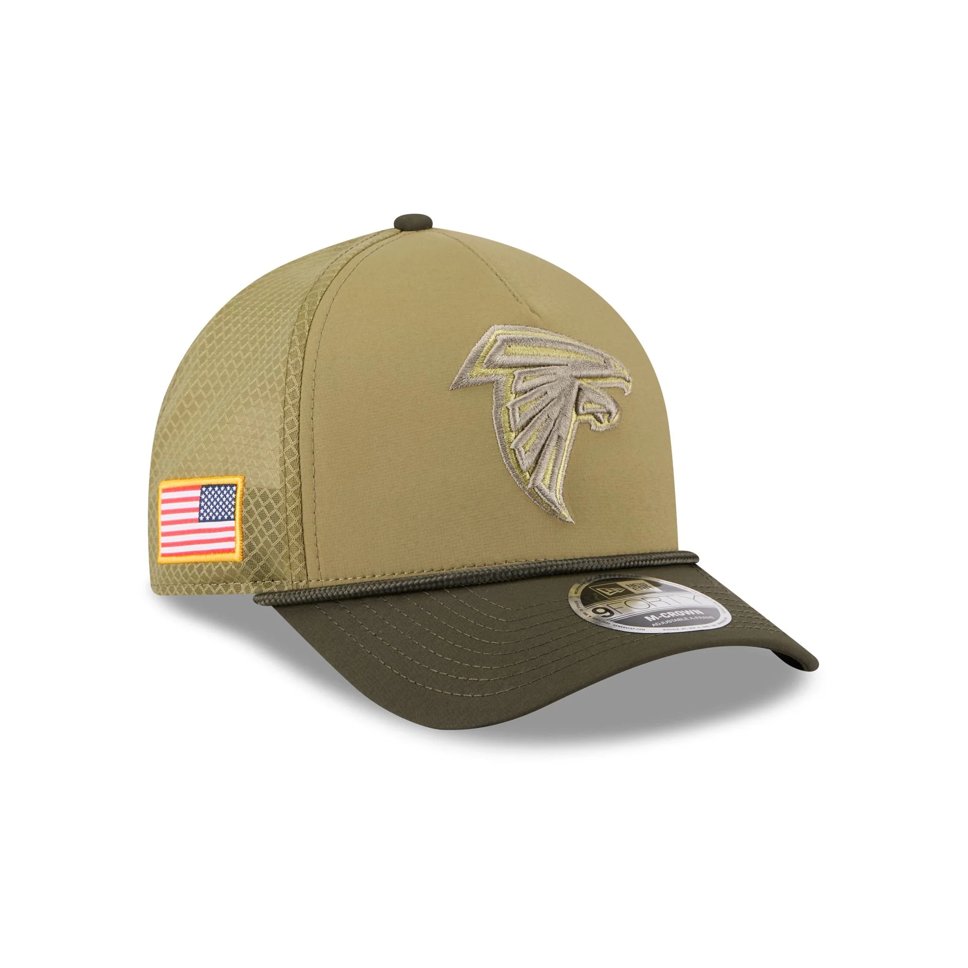 Atlanta Falcons 2025 Salute to Service 9FORTY M-Crown A-Frame Trucker Hat