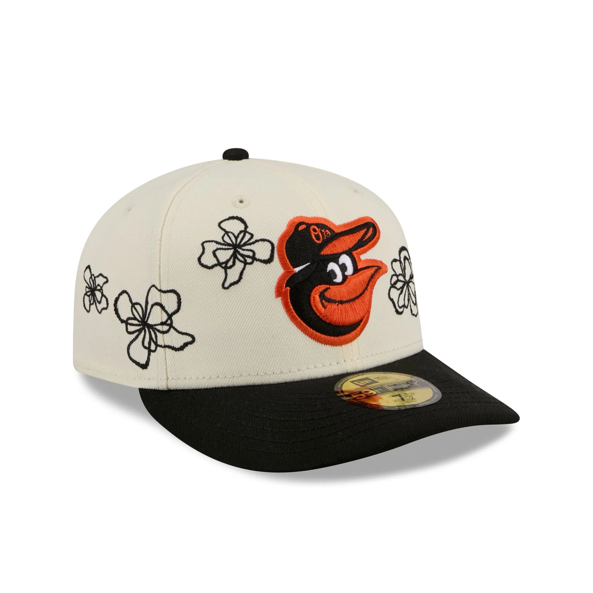 Baltimore Orioles Floral Outline 59FIFTY Fitted Hat - Image 3