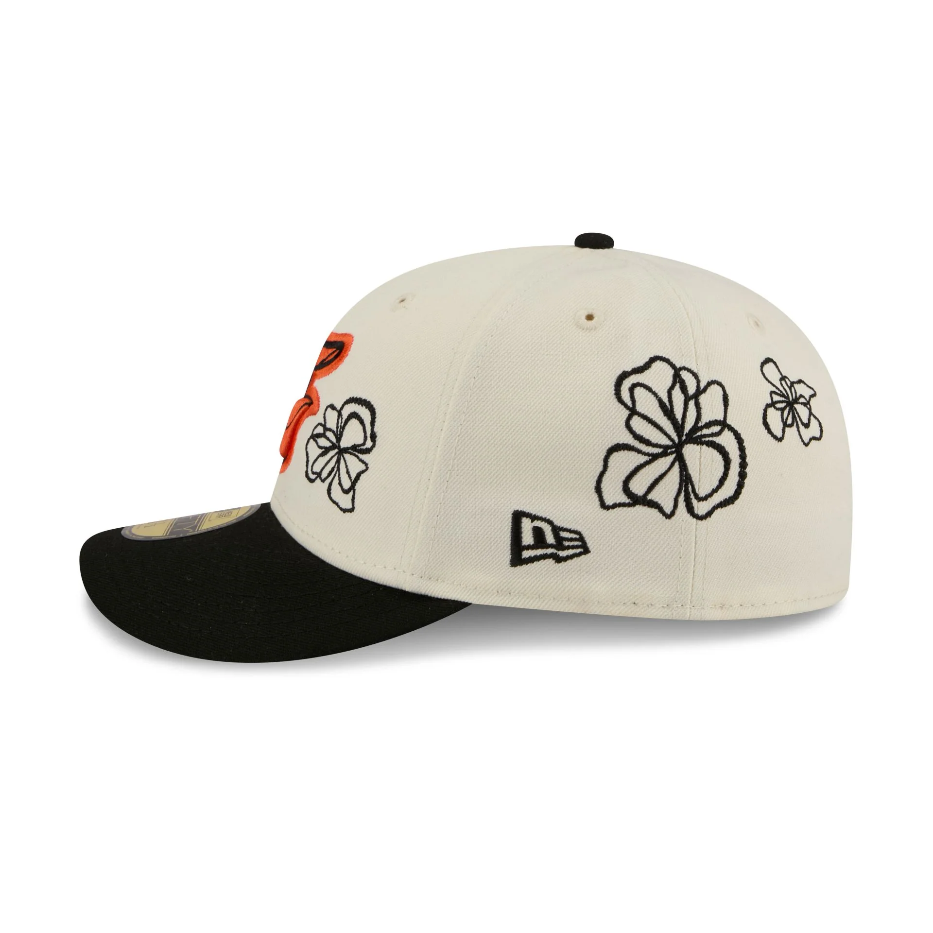 Baltimore Orioles Floral Outline 59FIFTY Fitted Hat - Image 4
