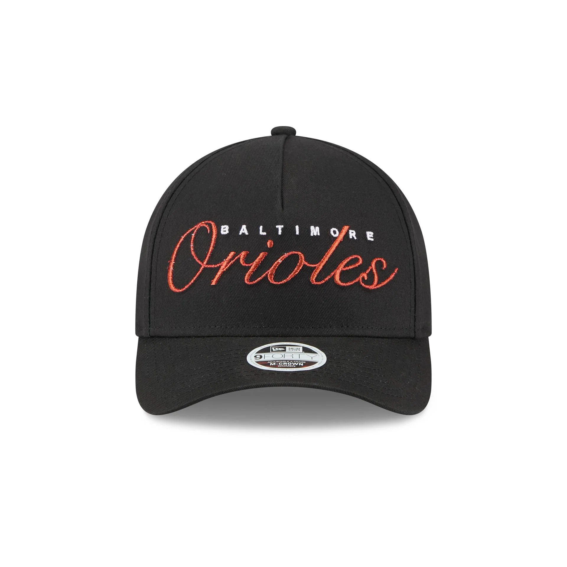 Baltimore Orioles Metallic Women's 9FORTY M-Crown A-Frame Snapback Hat - Image 2