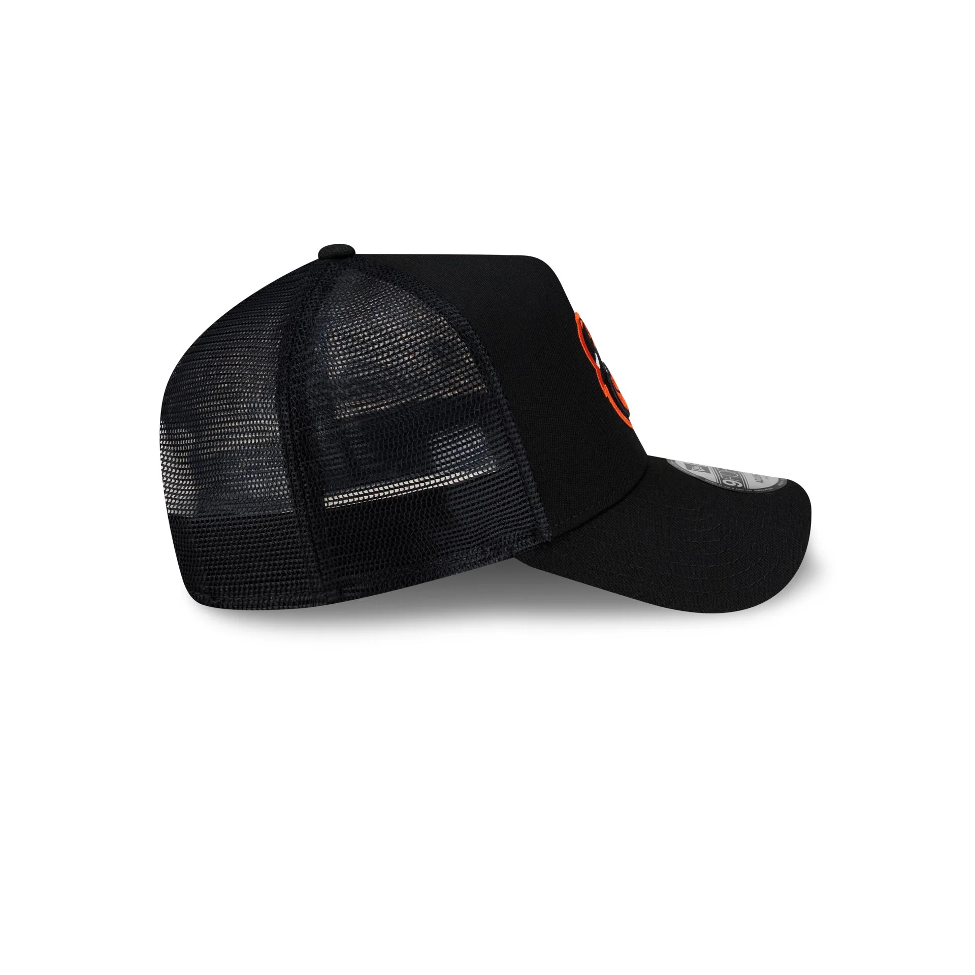 Baltimore Orioles Side Script 9FORTY A-Frame Trucker Hat - Image 5