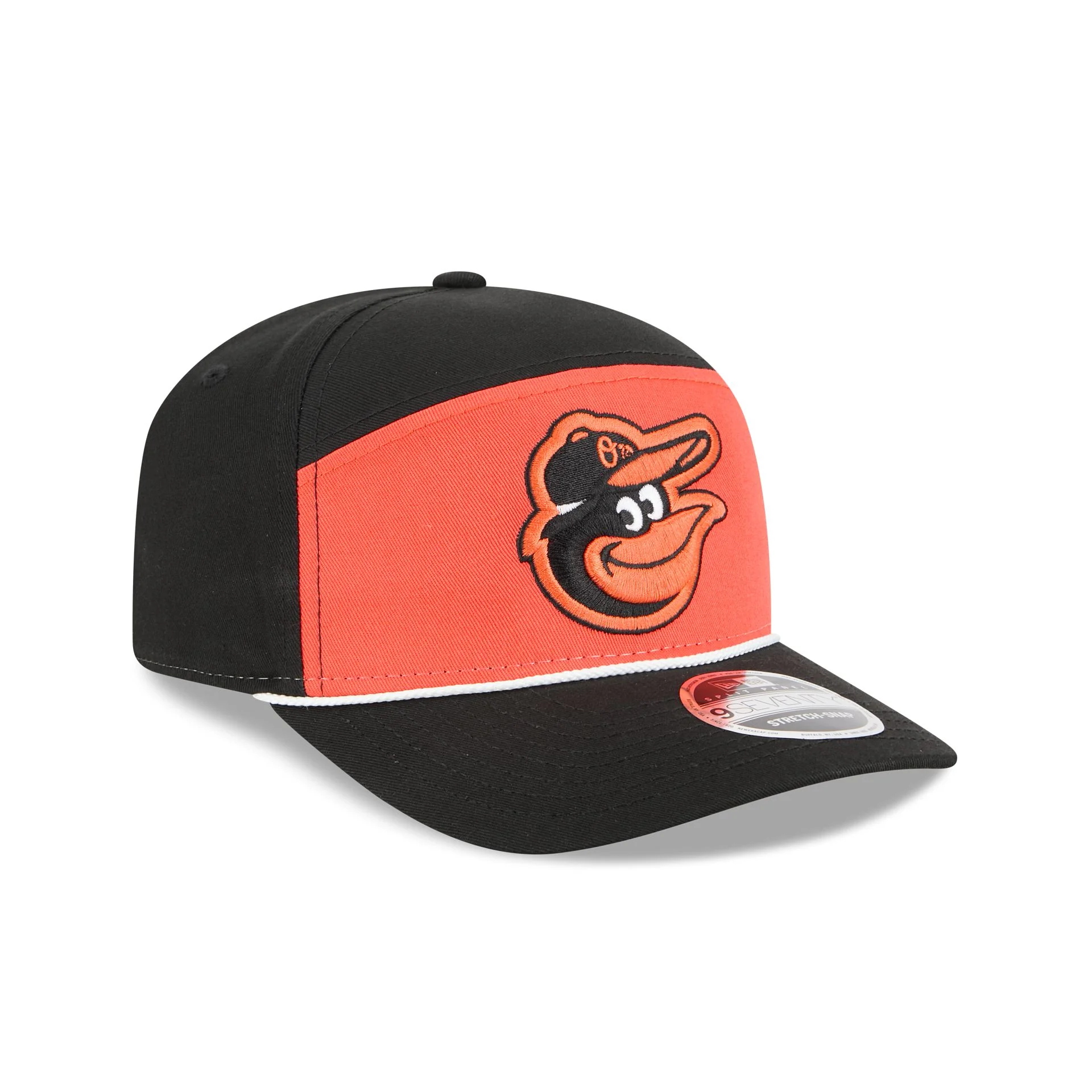 Baltimore Orioles Split Panel 9SEVENTY Stretch-Snap Hat - Image 3