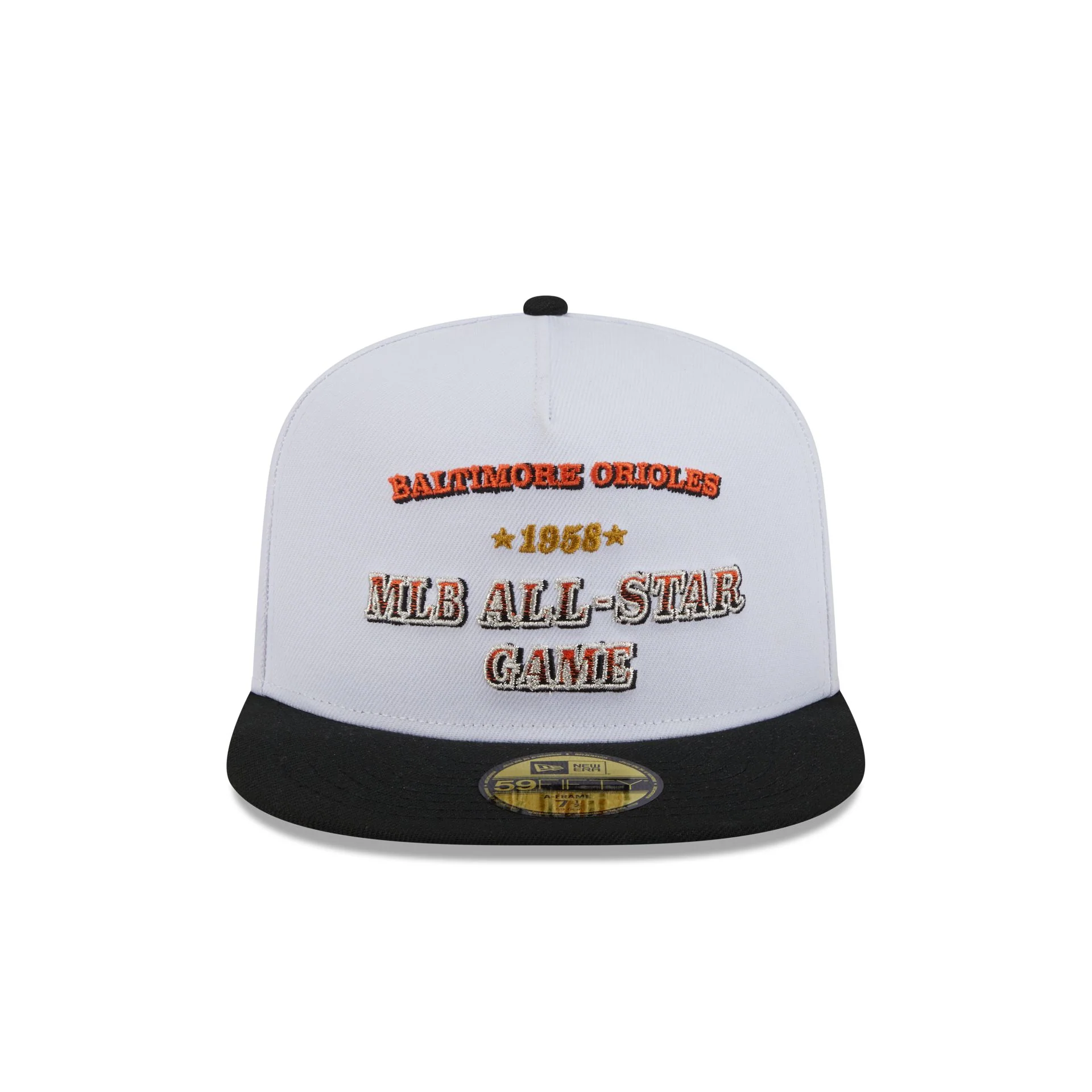 Baltimore Orioles Summer Derby White 59FIFTY A-Frame Fitted Hat - Image 2