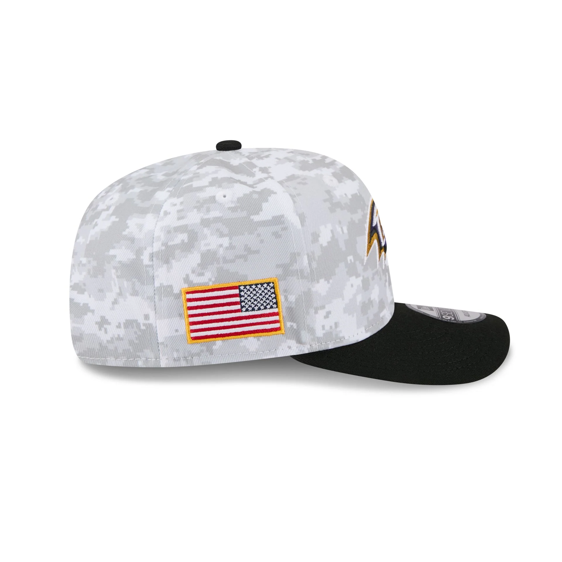 Baltimore Ravens 2025 Salute to Service Fan Gear 9SEVENTY Stretch-Snap Hat - Image 4