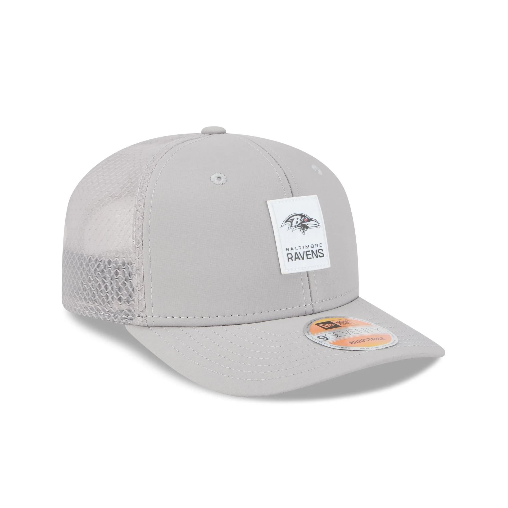 Baltimore Ravens 2025 Sideline Hot Weather Gray 9SEVENTY Trucker Hat - Image 3