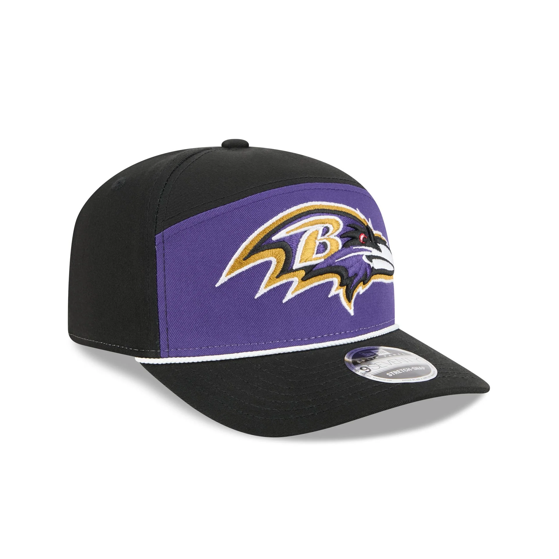 Baltimore Ravens Split Panel 9SEVENTY Stretch-Snap Hat - Image 3