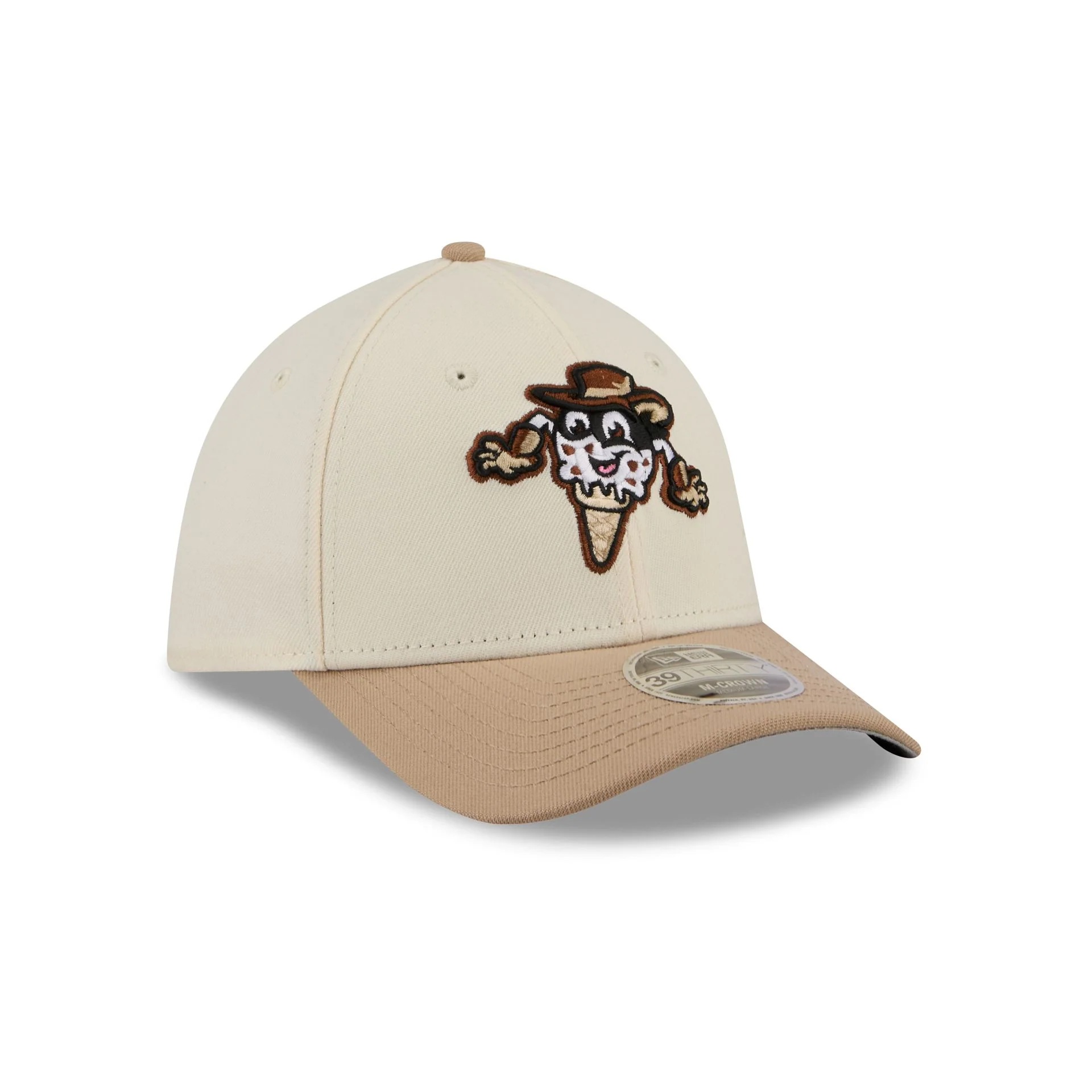 Binghamton Rumble Ponies Theme Night Beige 39THIRTY M-Crown Stretch Fit Hat - Image 3