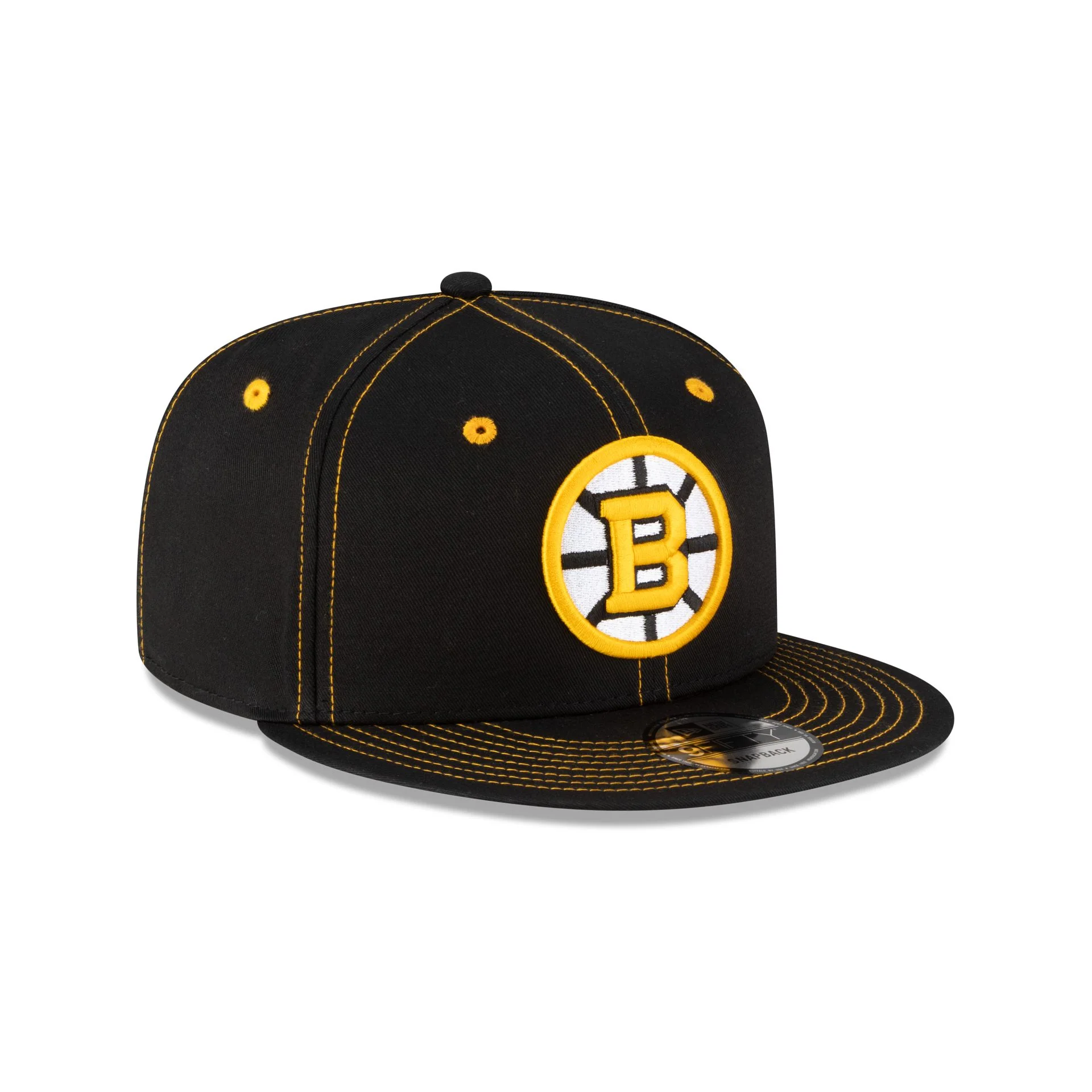 Boston Bruins Gold Stitched 9FIFTY Snapback Hat - Image 3
