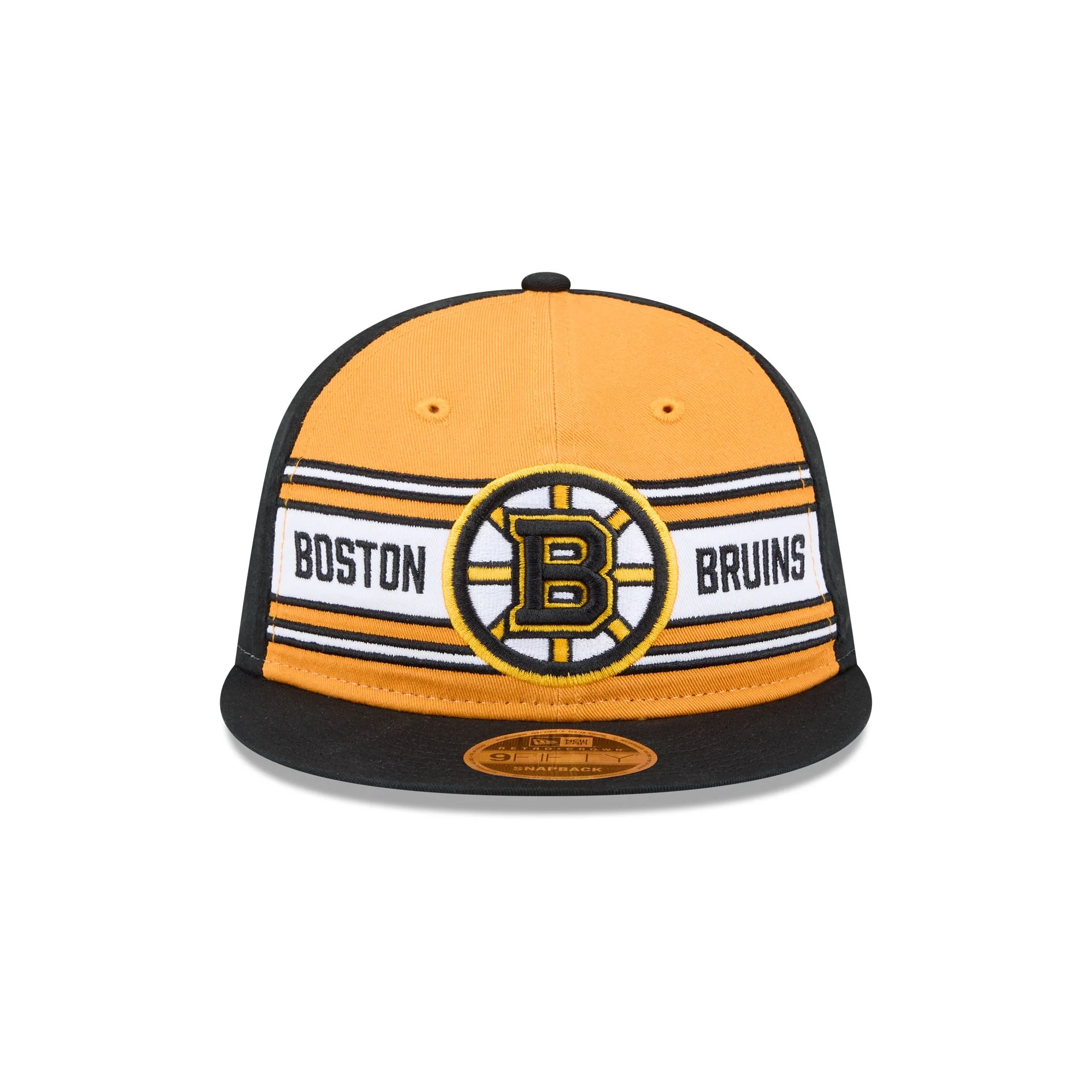 Boston Bruins Team Stripes Retro Crown 9FIFTY Snapback Hat - Image 2