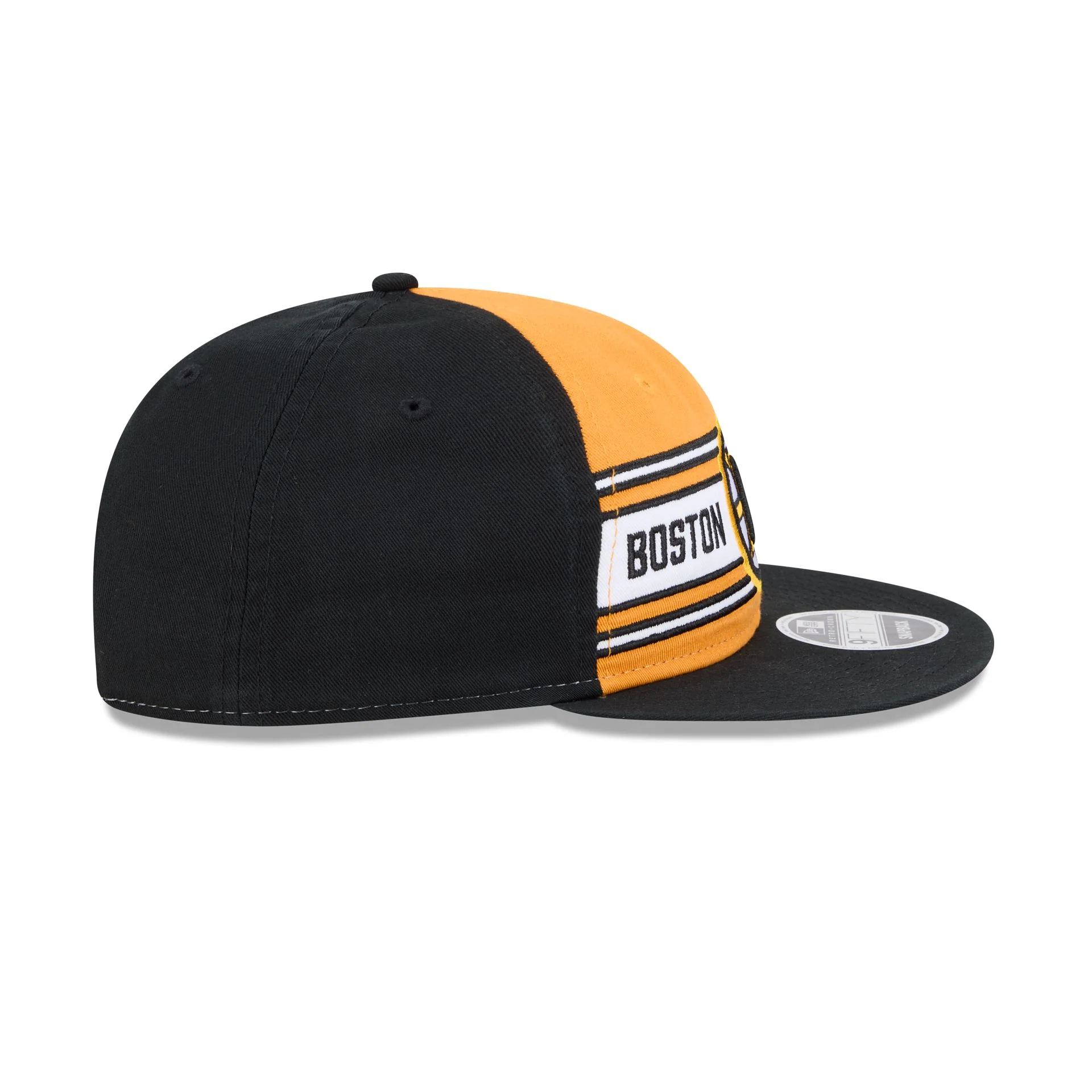 Boston Bruins Team Stripes Retro Crown 9FIFTY Snapback Hat - Image 5