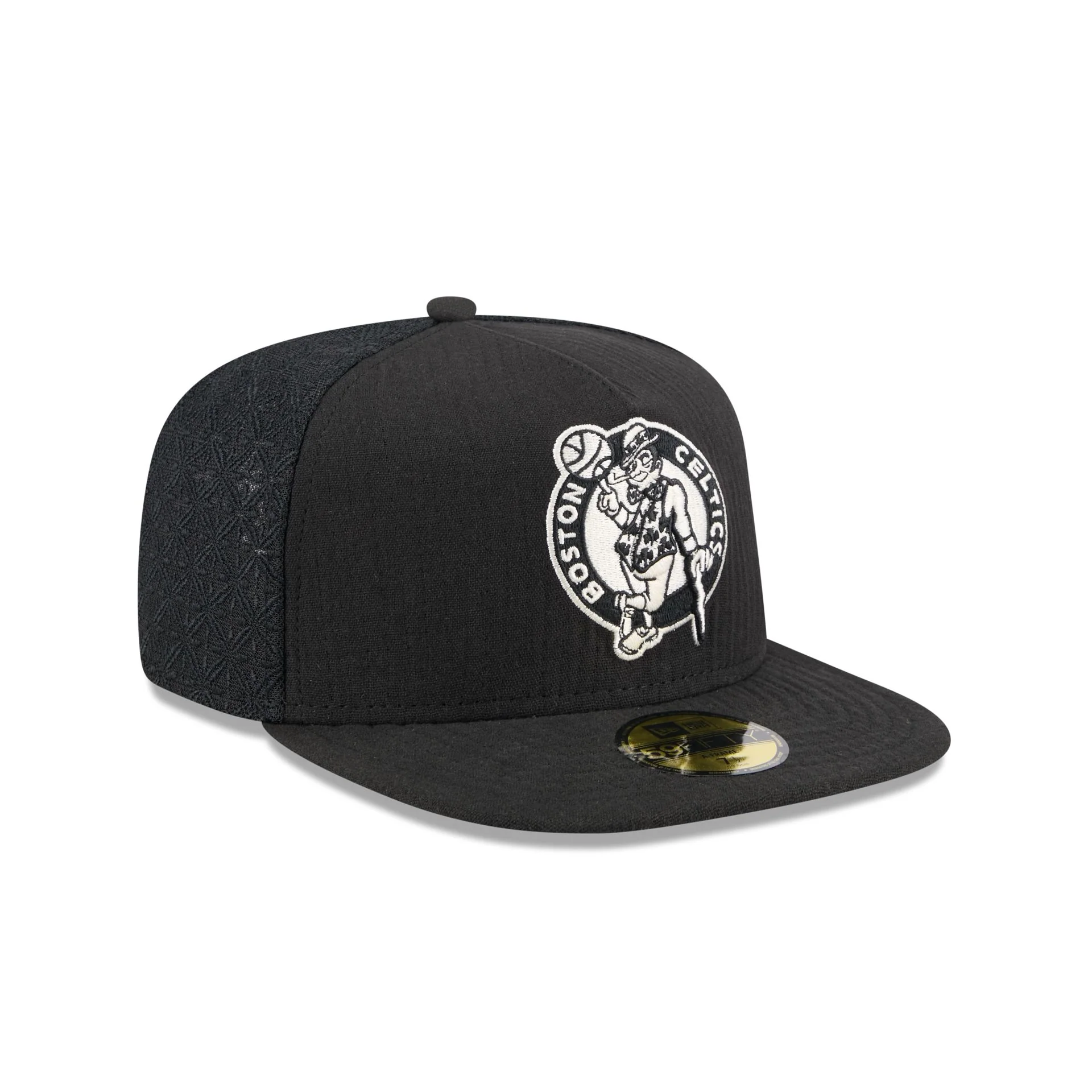 Boston Celtics Black Mesh 59FIFTY A-Frame Fitted Hat - Image 3