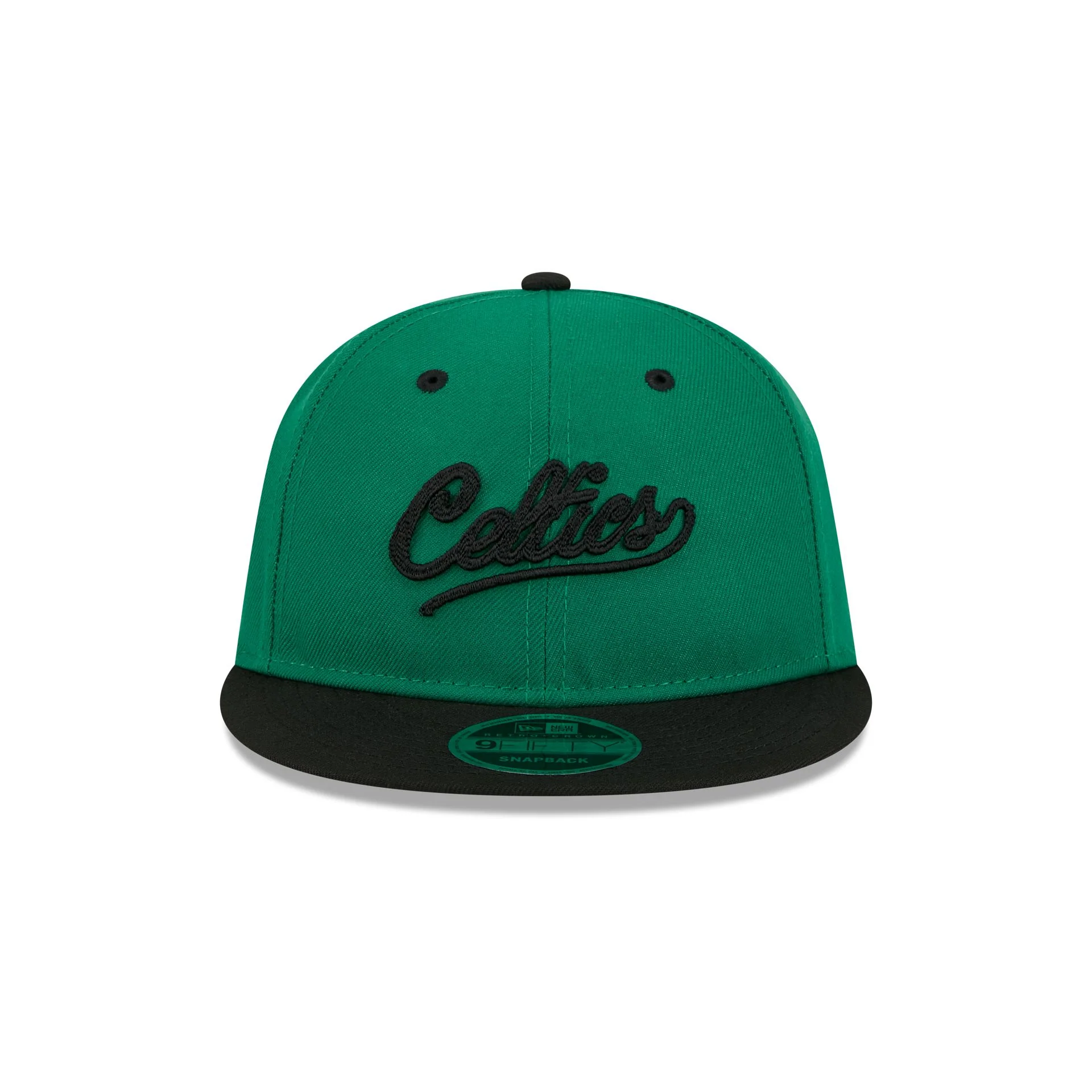 Boston Celtics Chainstitch Script Retro Crown 9FIFTY Snapback Hat - Image 2