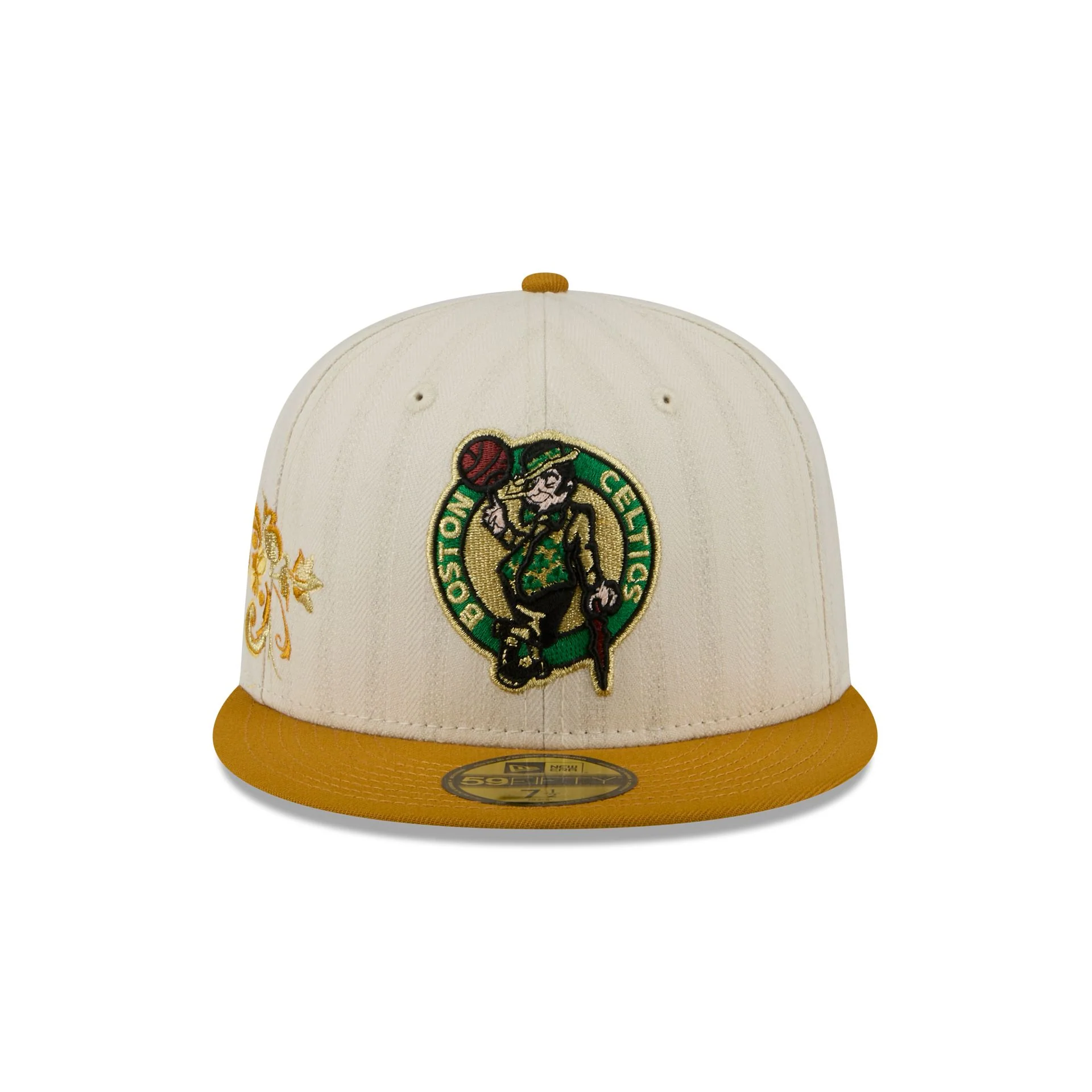 Boston Celtics Chrome Herringbone 59FIFTY Fitted Hat - Image 2