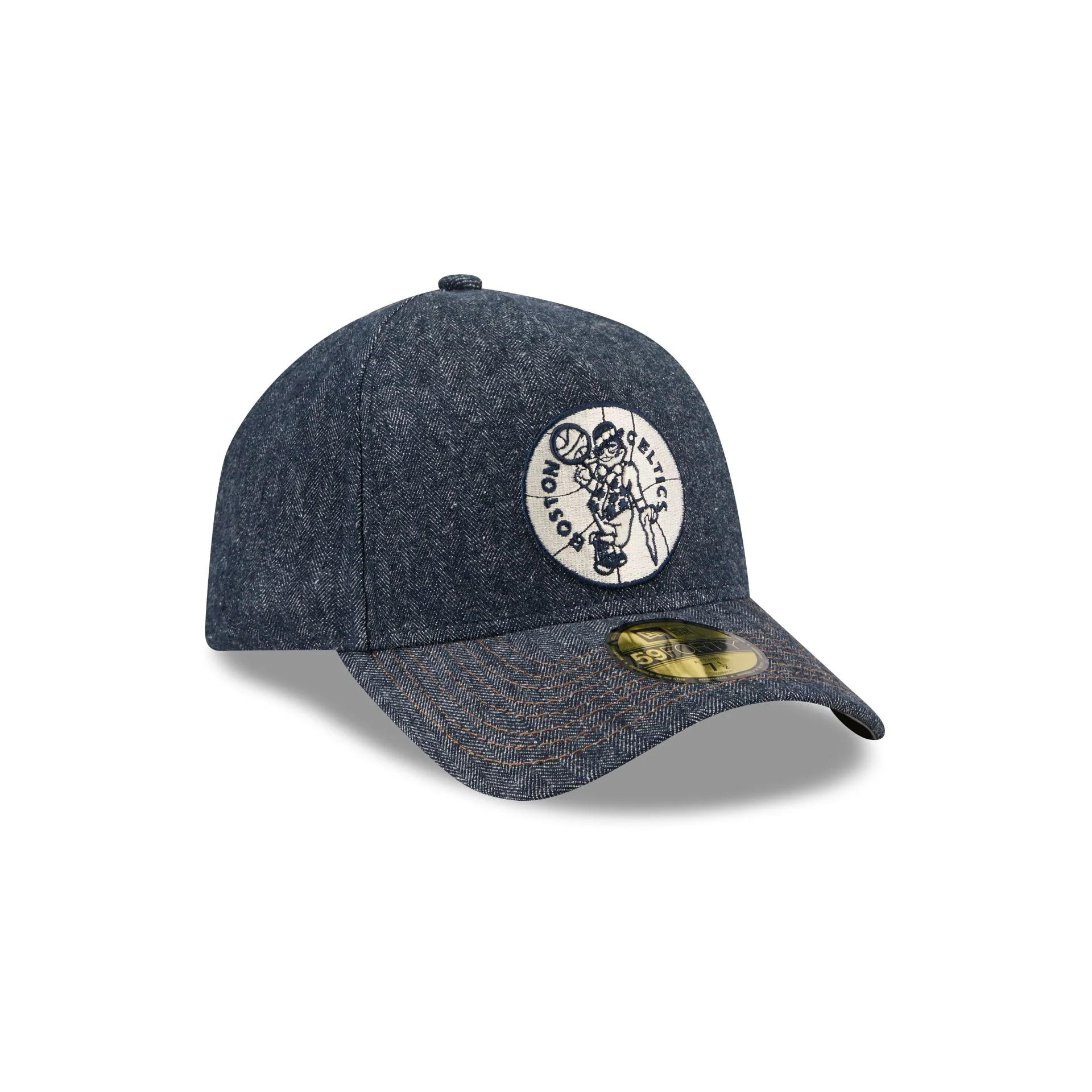 Boston Celtics Denim 59FORTY A-Frame Fitted Hat - Image 3