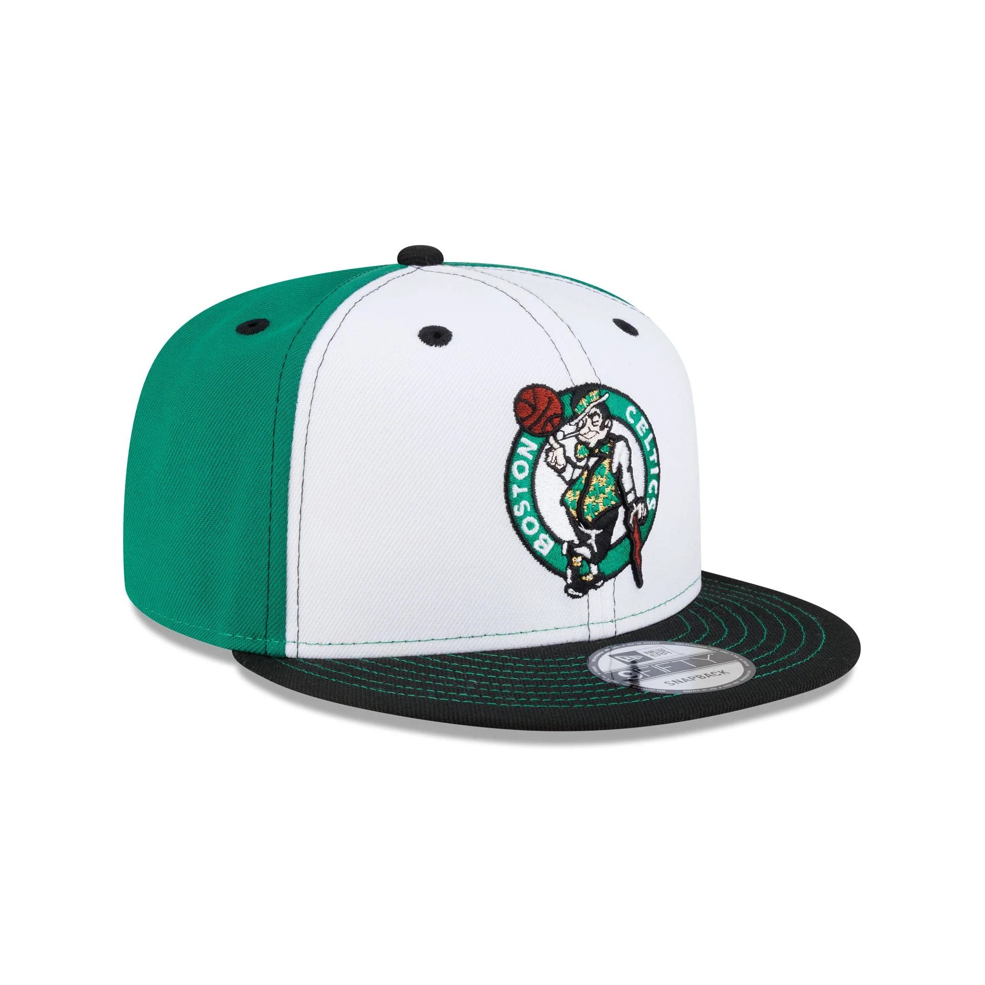 Boston Celtics Hardwood Classics 2000s White Stitch 9FIFTY Snapback Hat - Image 3