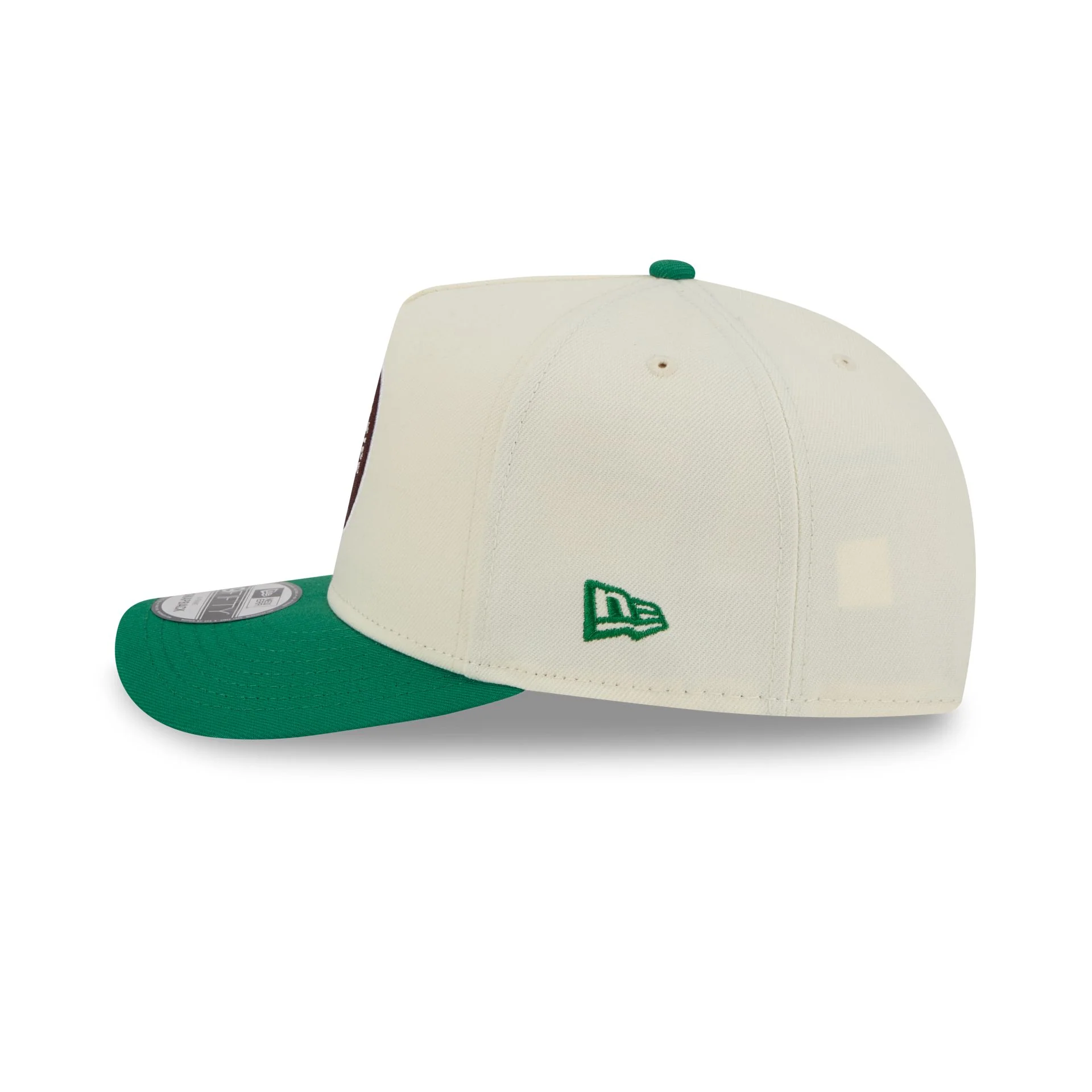 Boston Celtics 1968-1977 Hardwood Classics Chrome White 9FIFTY A-Frame Snapback Hat - Image 4