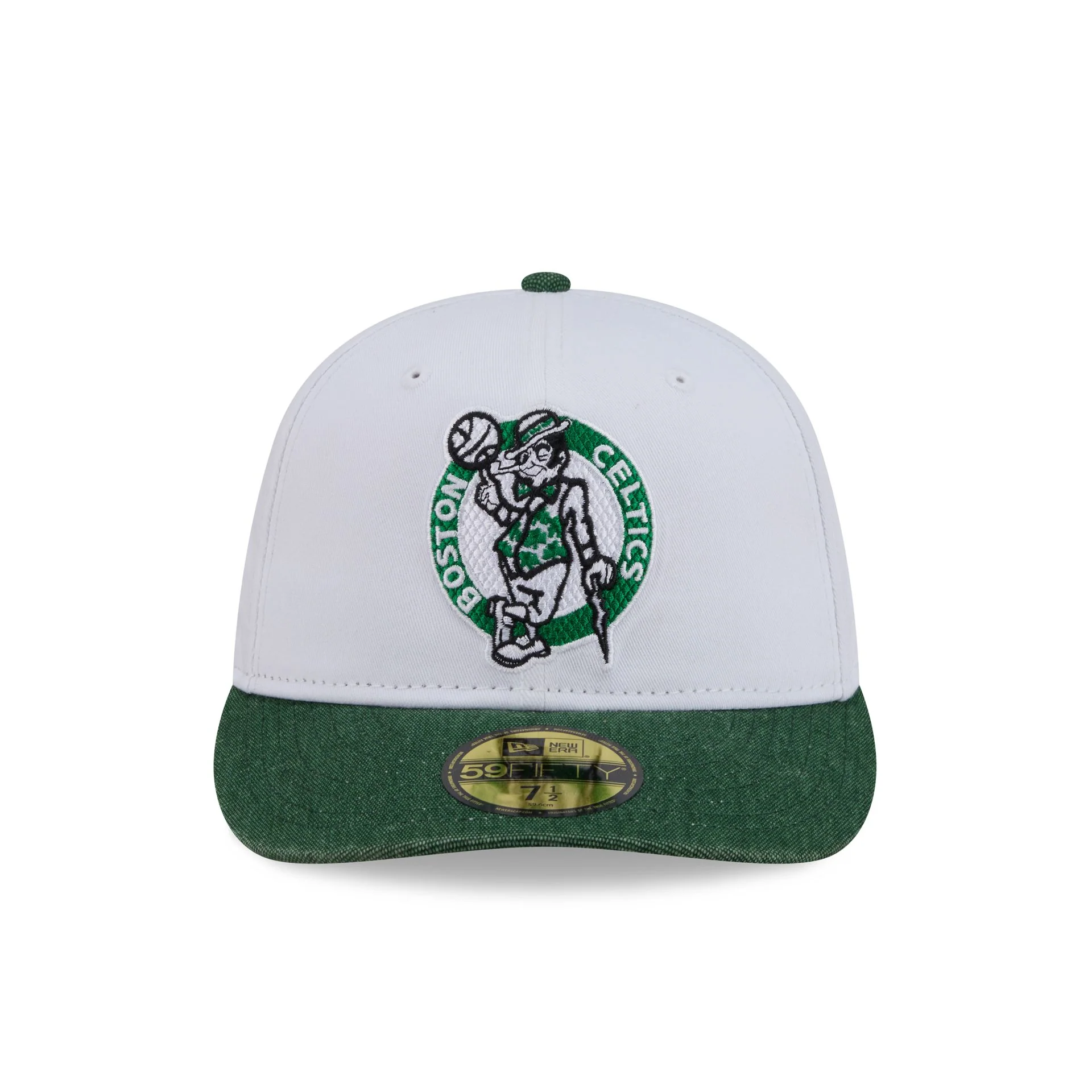 Boston Celtics Hardwood Classics Diamond Stitch White 59FIFTY Fitted Hat - Image 2