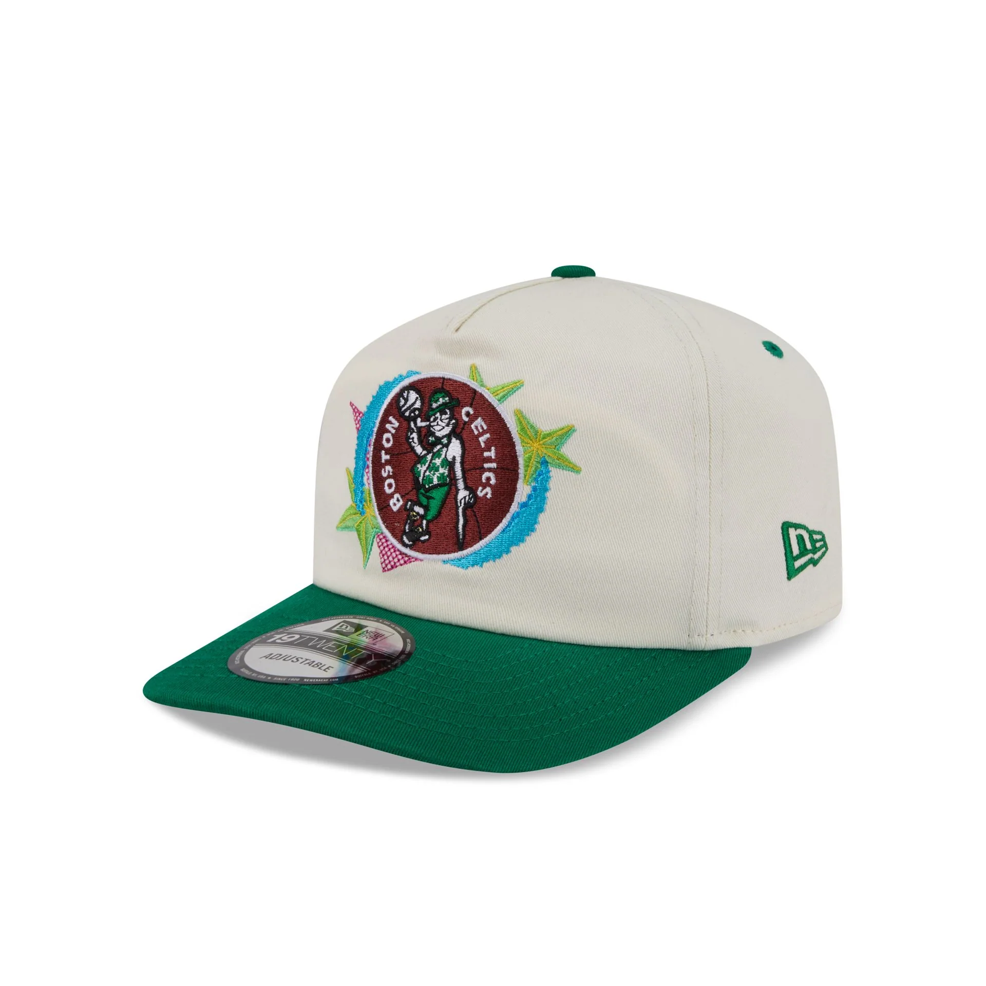Boston Celtics Hardwood Classics Retro Chrome 19TWENTY Adjustable Hat - Image 3