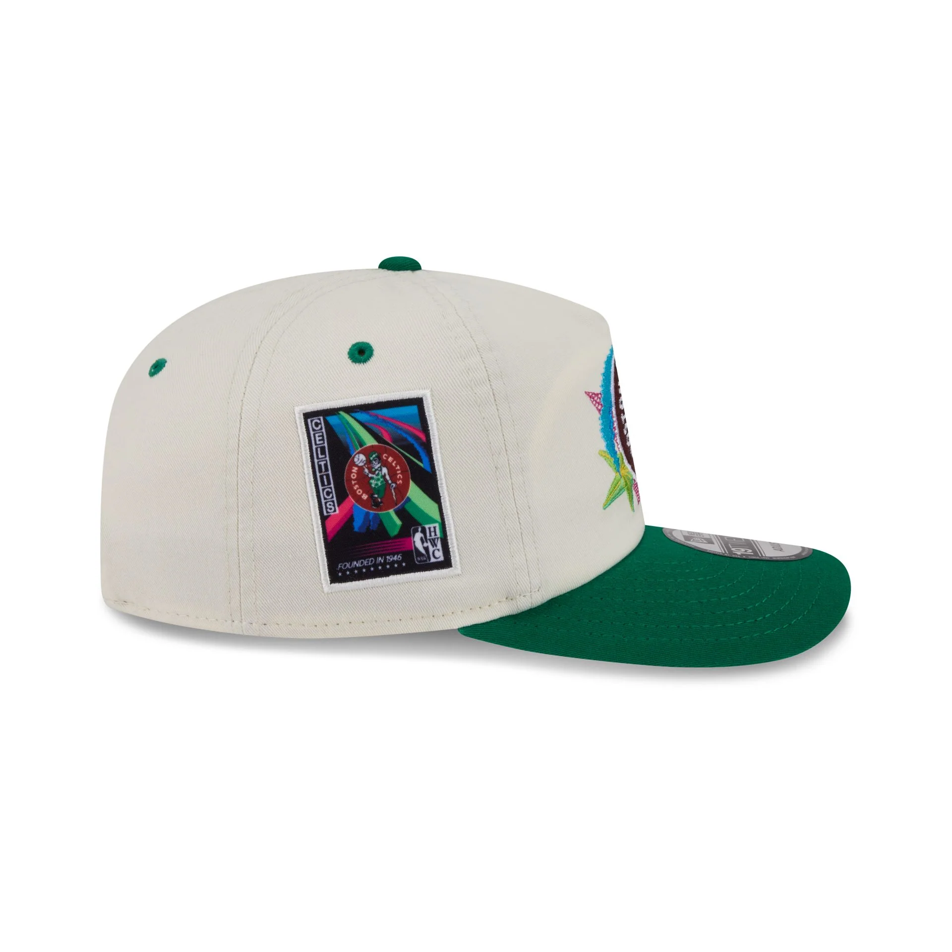 Boston Celtics Hardwood Classics Retro Chrome 19TWENTY Adjustable Hat - Image 4