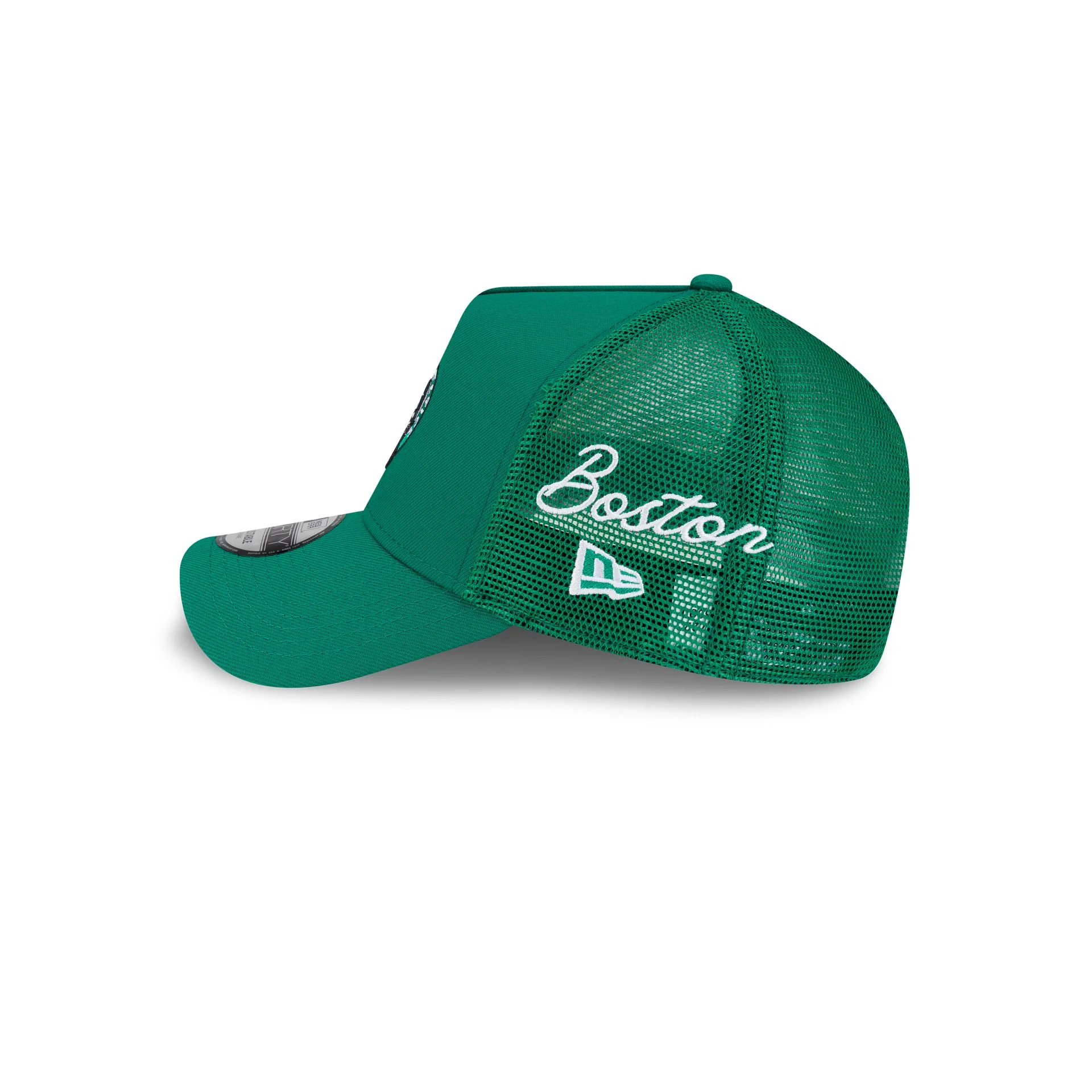 Boston Celtics Side Script 9FORTY A-Frame Trucker Hat - Image 4