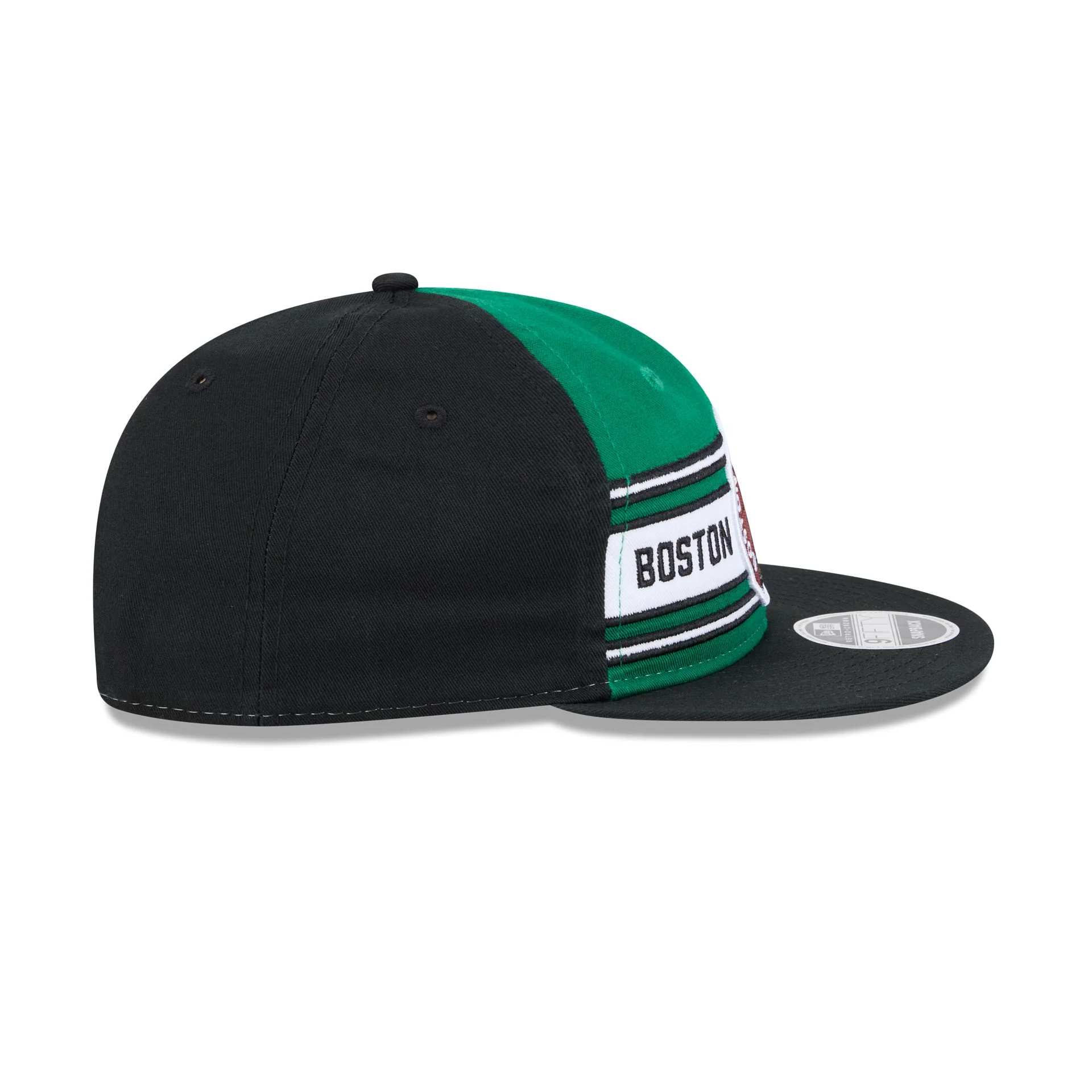 Boston Celtics Team Stripes Retro Crown 9FIFTY Snapback Hat - Image 5