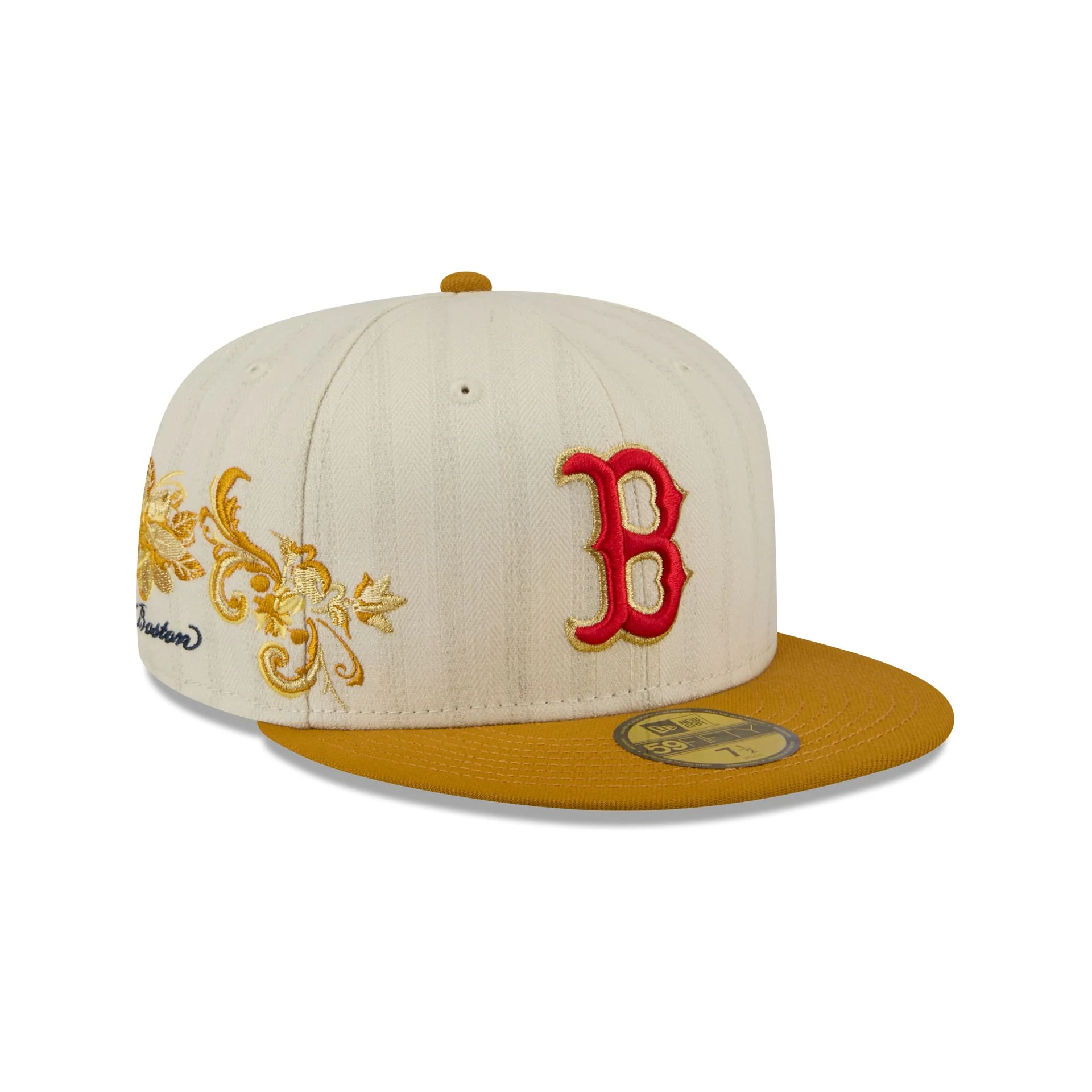 Boston Red Sox Chrome Herringbone 59FIFTY Fitted Hat
