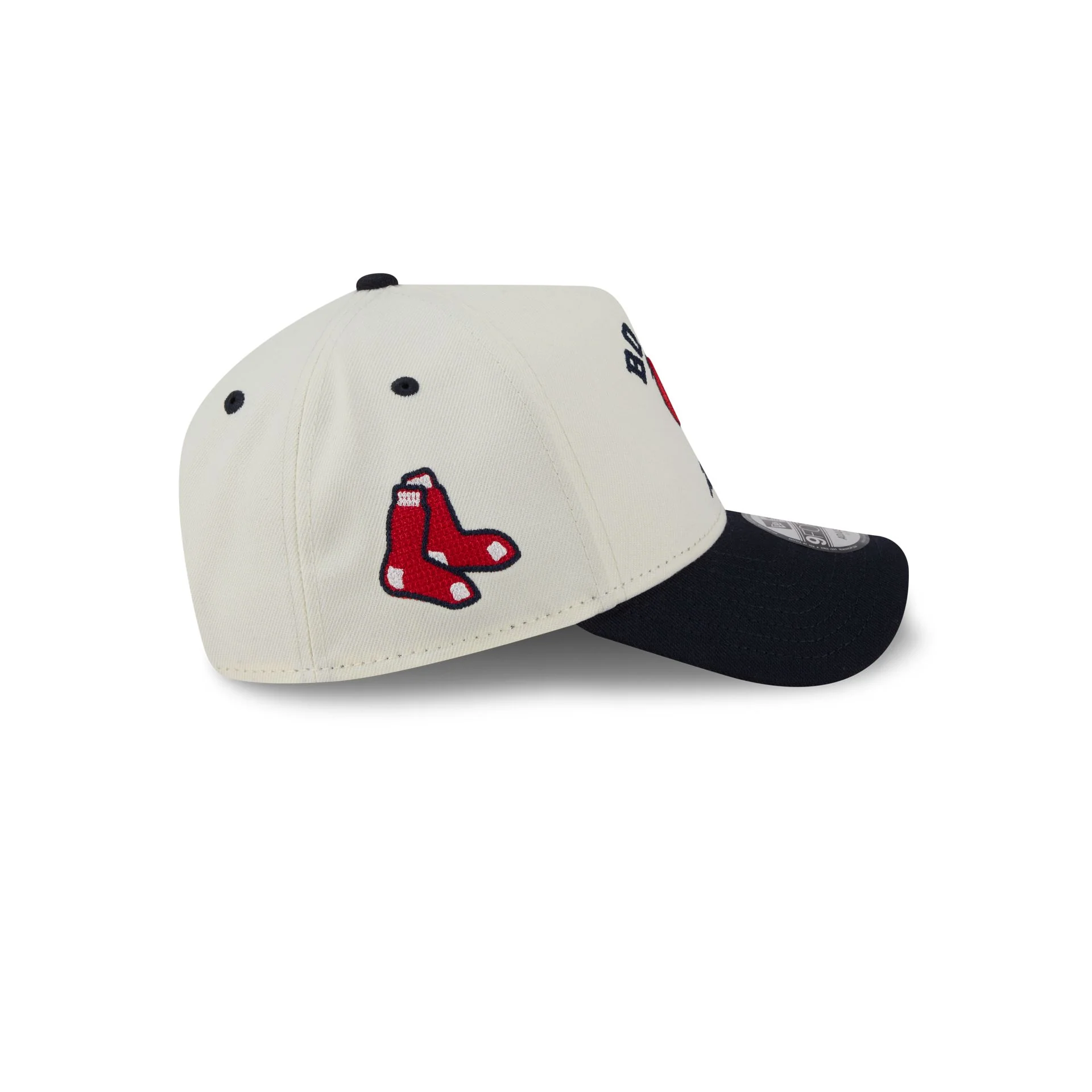 Boston Red Sox Chrome White Arched 9FORTY A-Frame Snapback Hat - Image 4