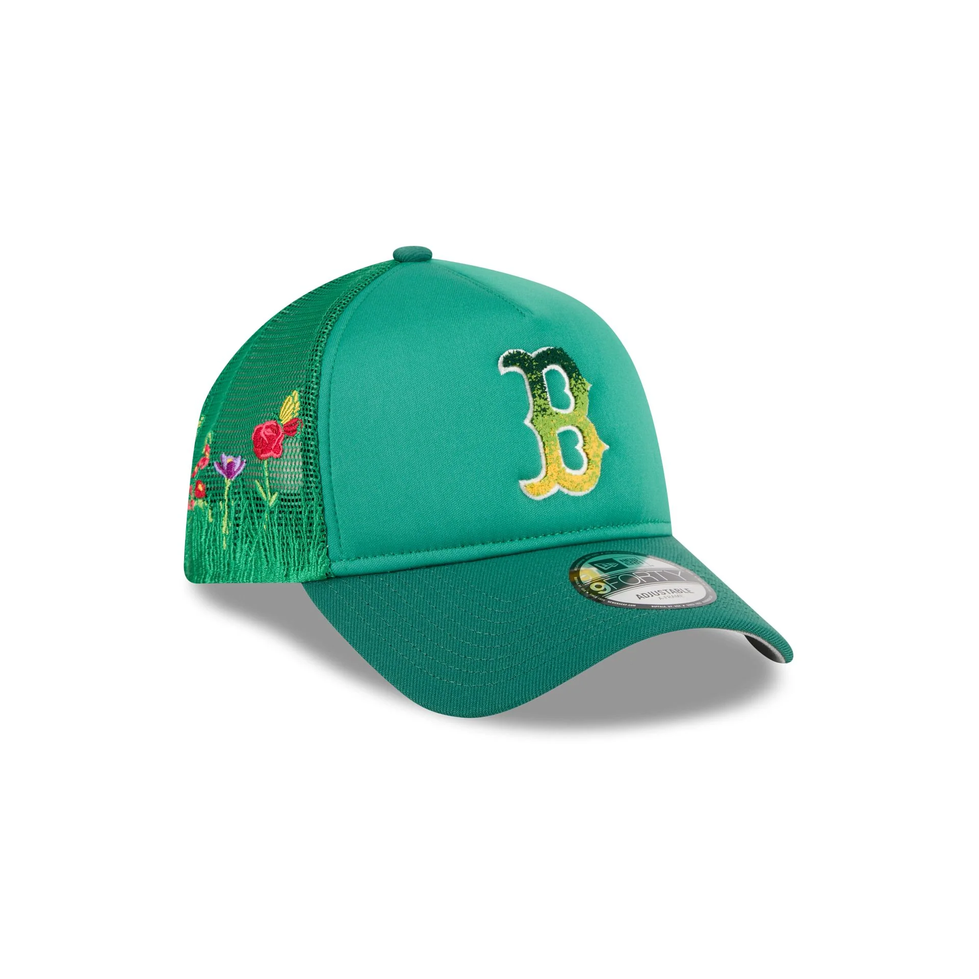 Boston Red Sox Gradient Logo 9FORTY A-Frame Trucker Hat - Image 3