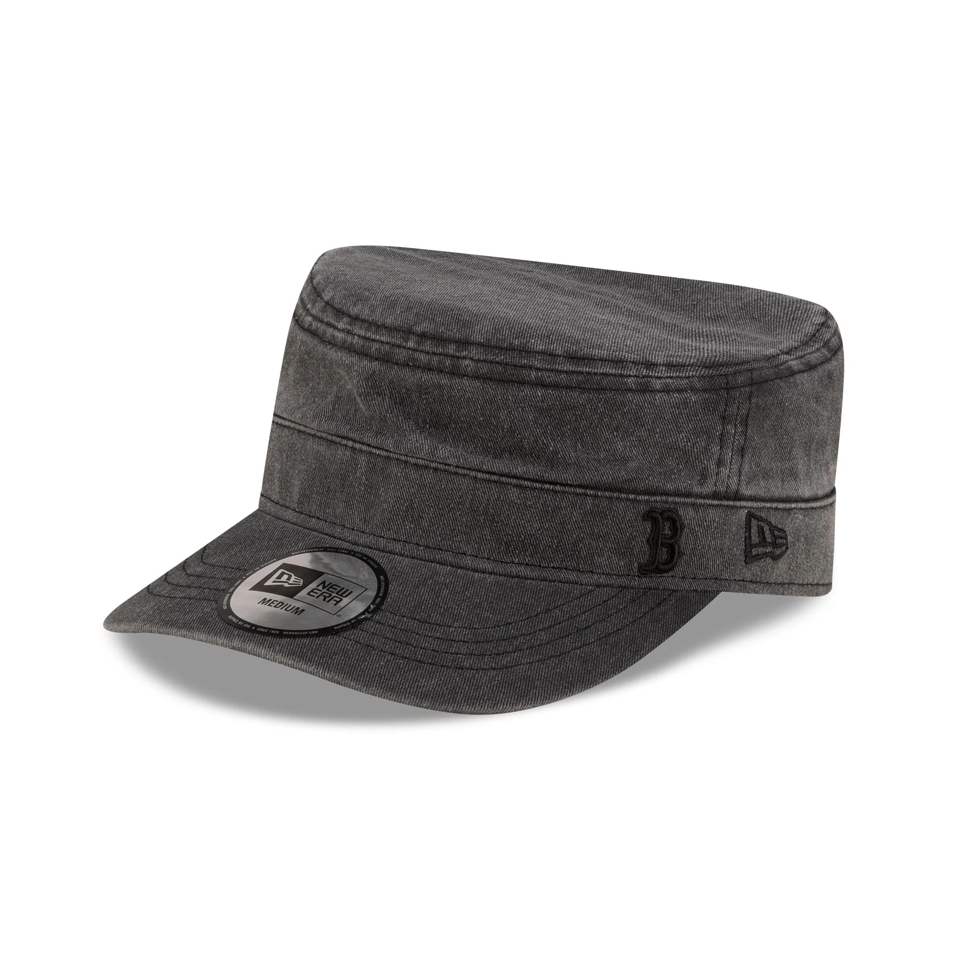Boston Red Sox Pigment Dye Black Military Cap