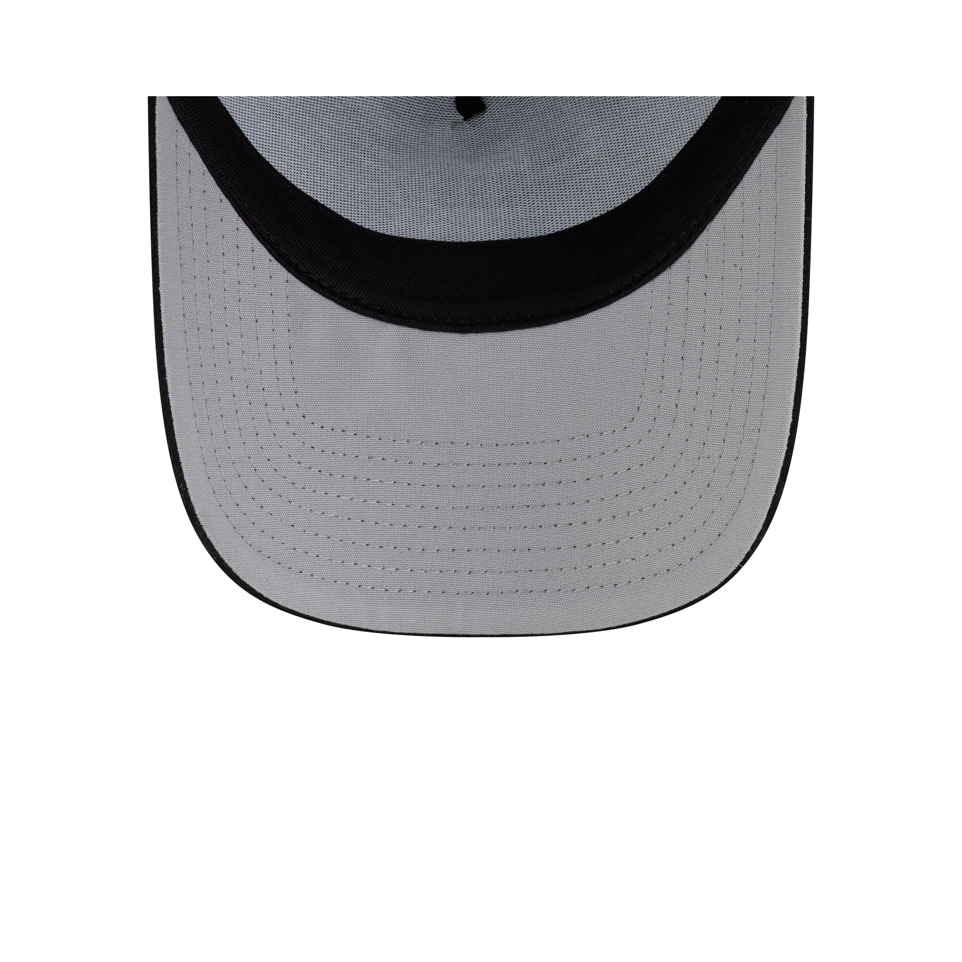 Boston Red Sox Side Script Black 9FORTY A-Frame Trucker Hat - Image 7