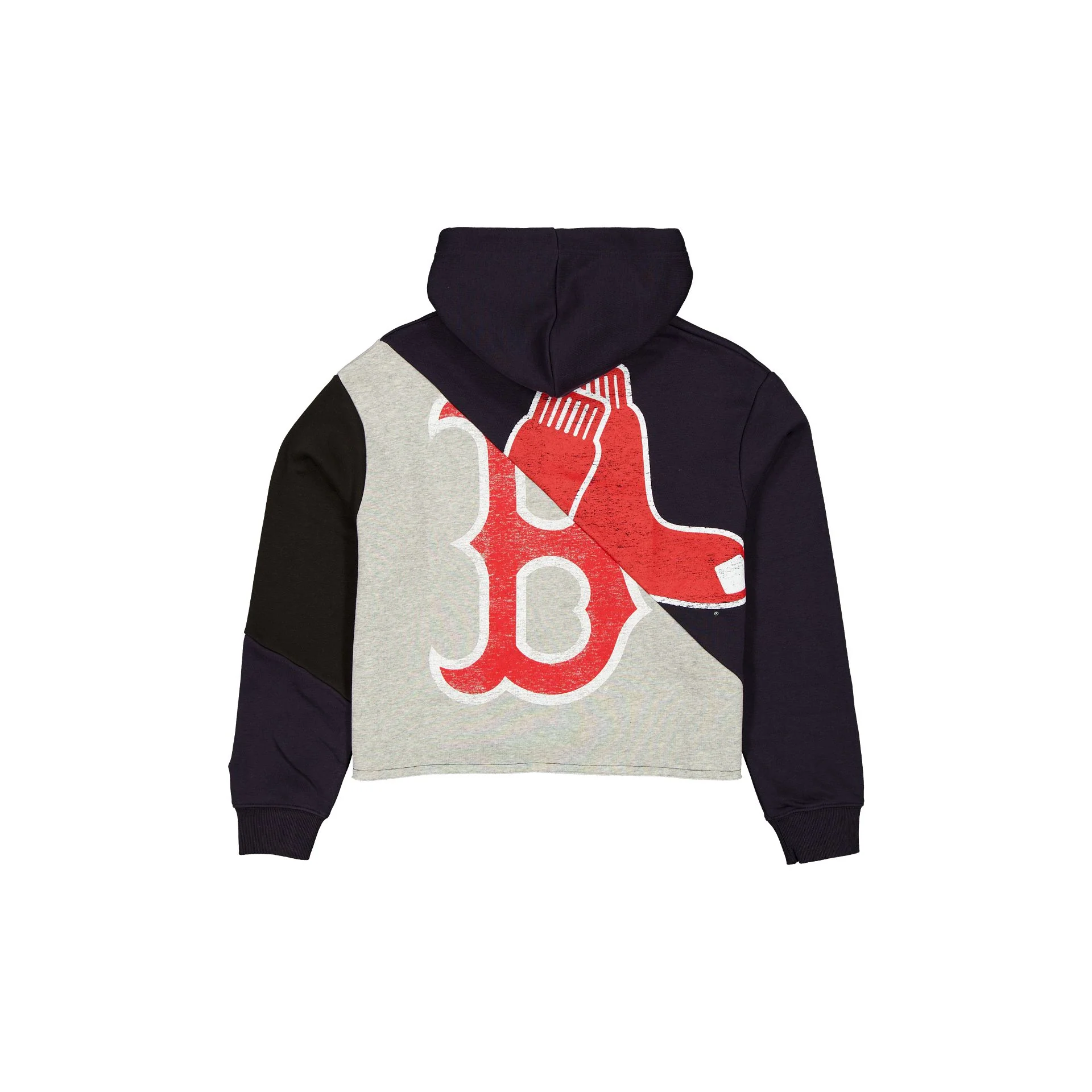 Boston Red Sox Team Split Women's Cropped Hoodie - Image 2