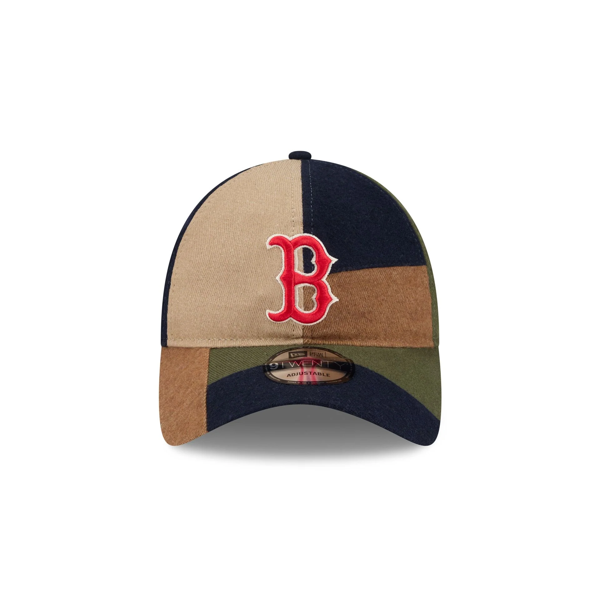 Boston Red Sox Three Looms Cotton Twill Patchwork 9TWENTY Adjustable Hat - Image 2