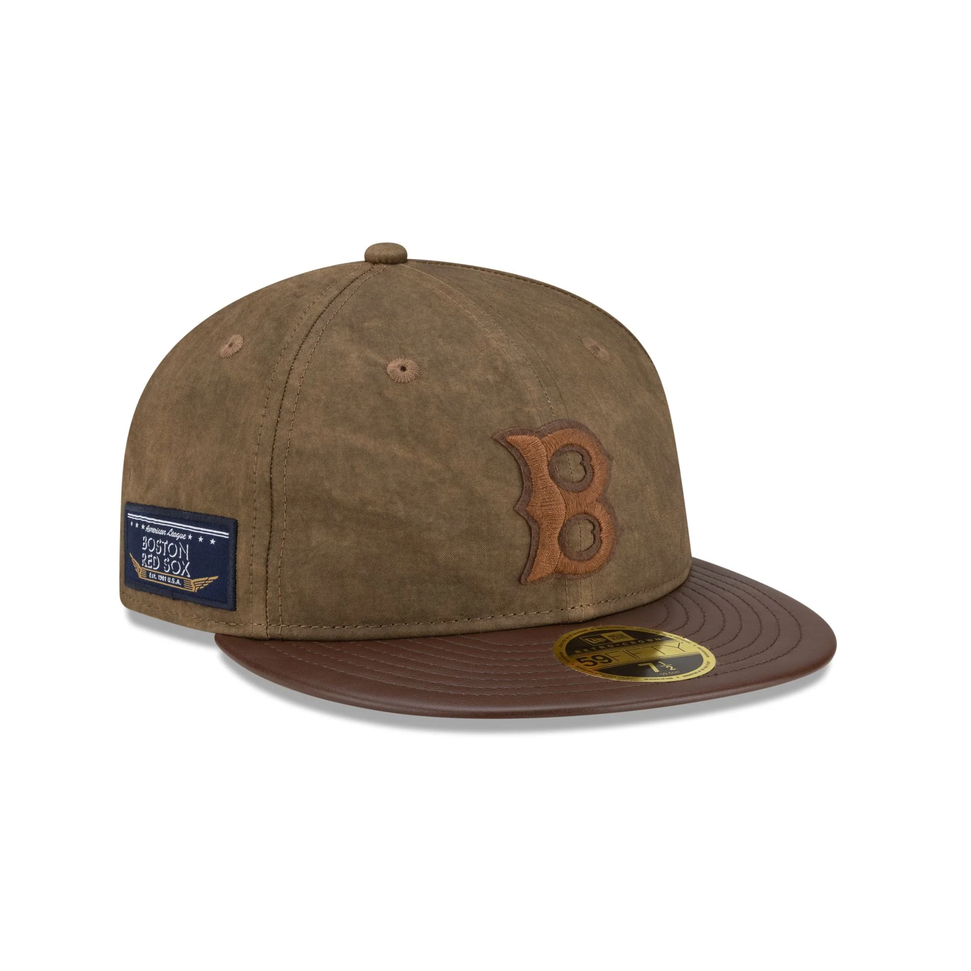 Boston Red Sox Utility Linen Retro Crown 59FIFTY Fitted Hat