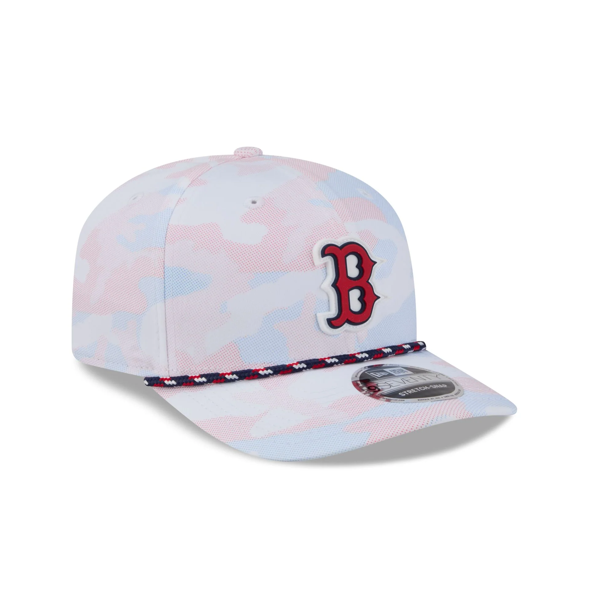 Boston Red Sox White Camo Performance Rope 9SEVENTY Stretch-Snap Hat - Image 3
