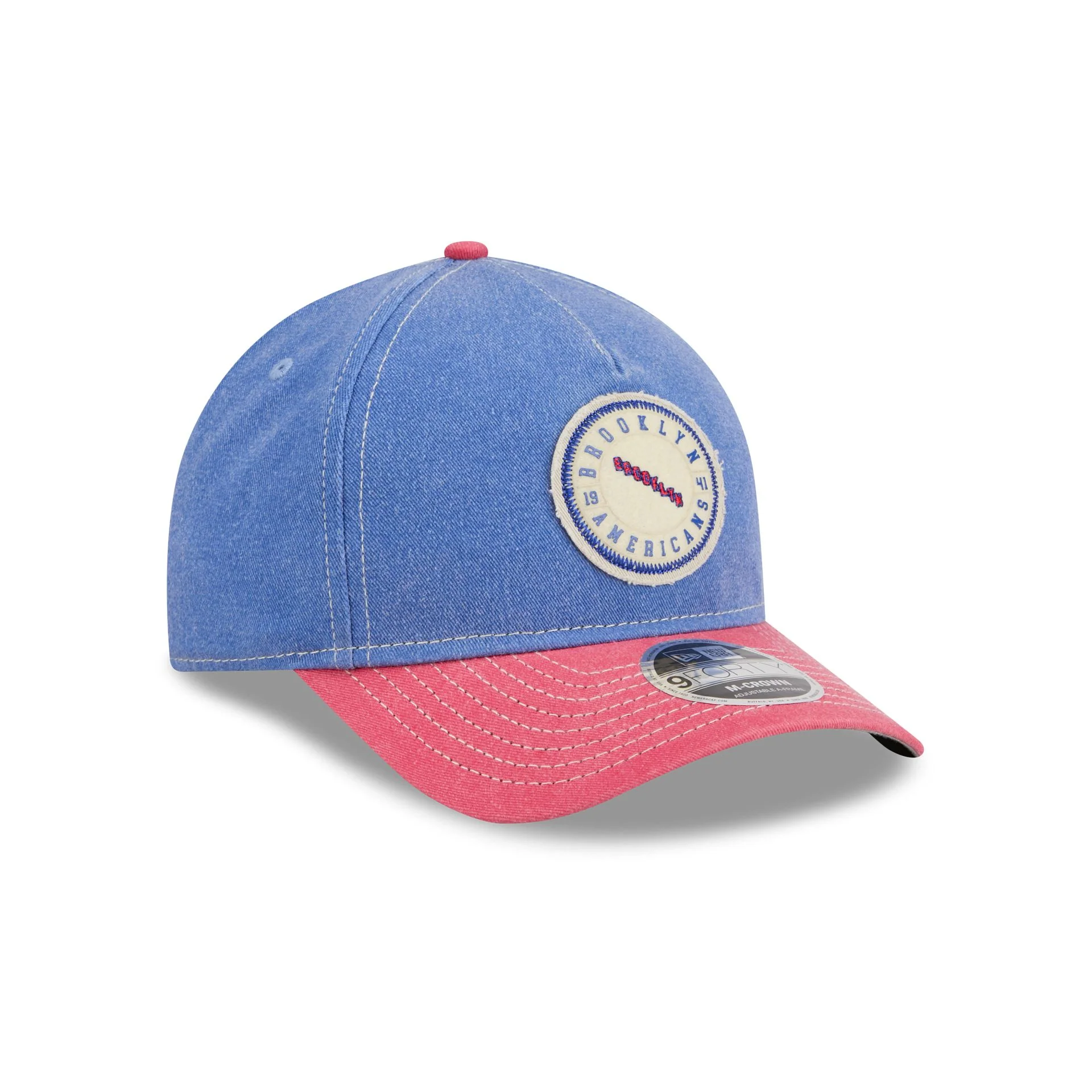 Brooklyn Americans Felt 9FORTY M-Crown A-Frame Snapback Hat - Image 3