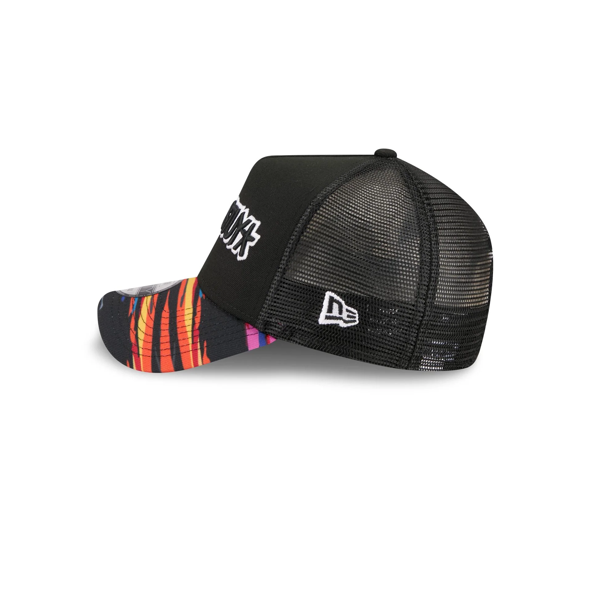 Brooklyn Nets 2025 City Edition 9FORTY A-Frame Trucker Hat - Image 5