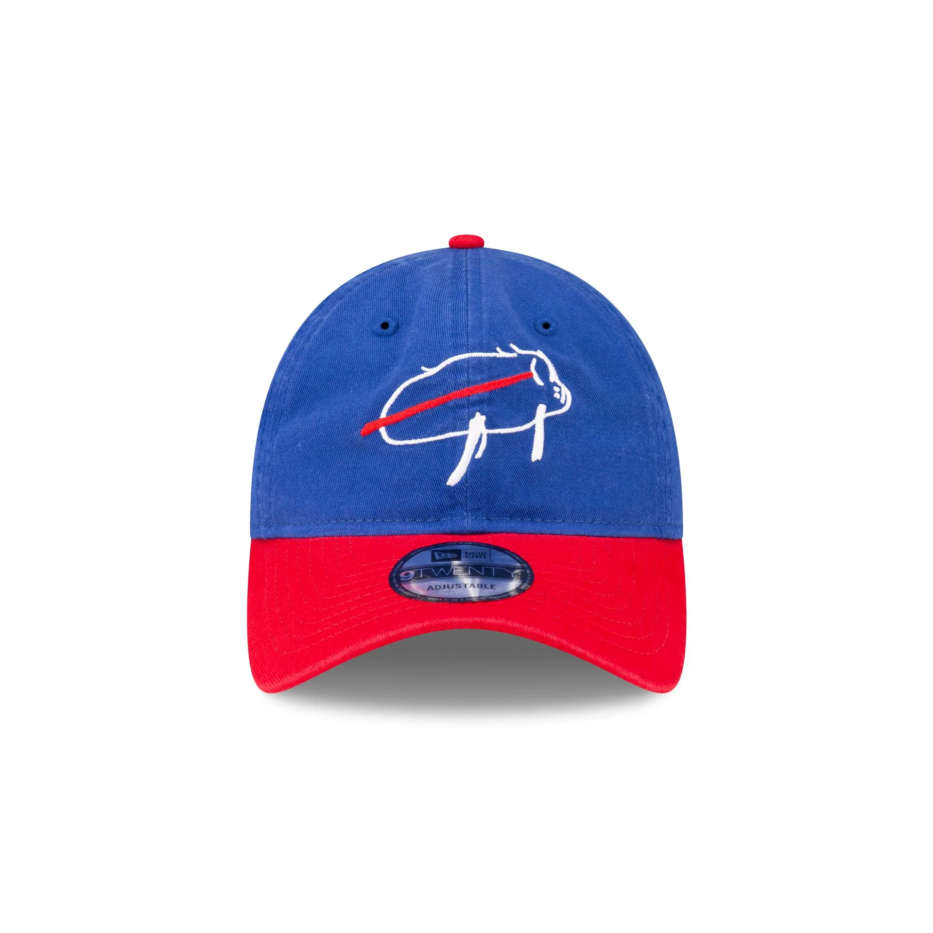 Buffalo Bills Billustration Red Visor 9TWENTY Adjustable Hat - Image 2