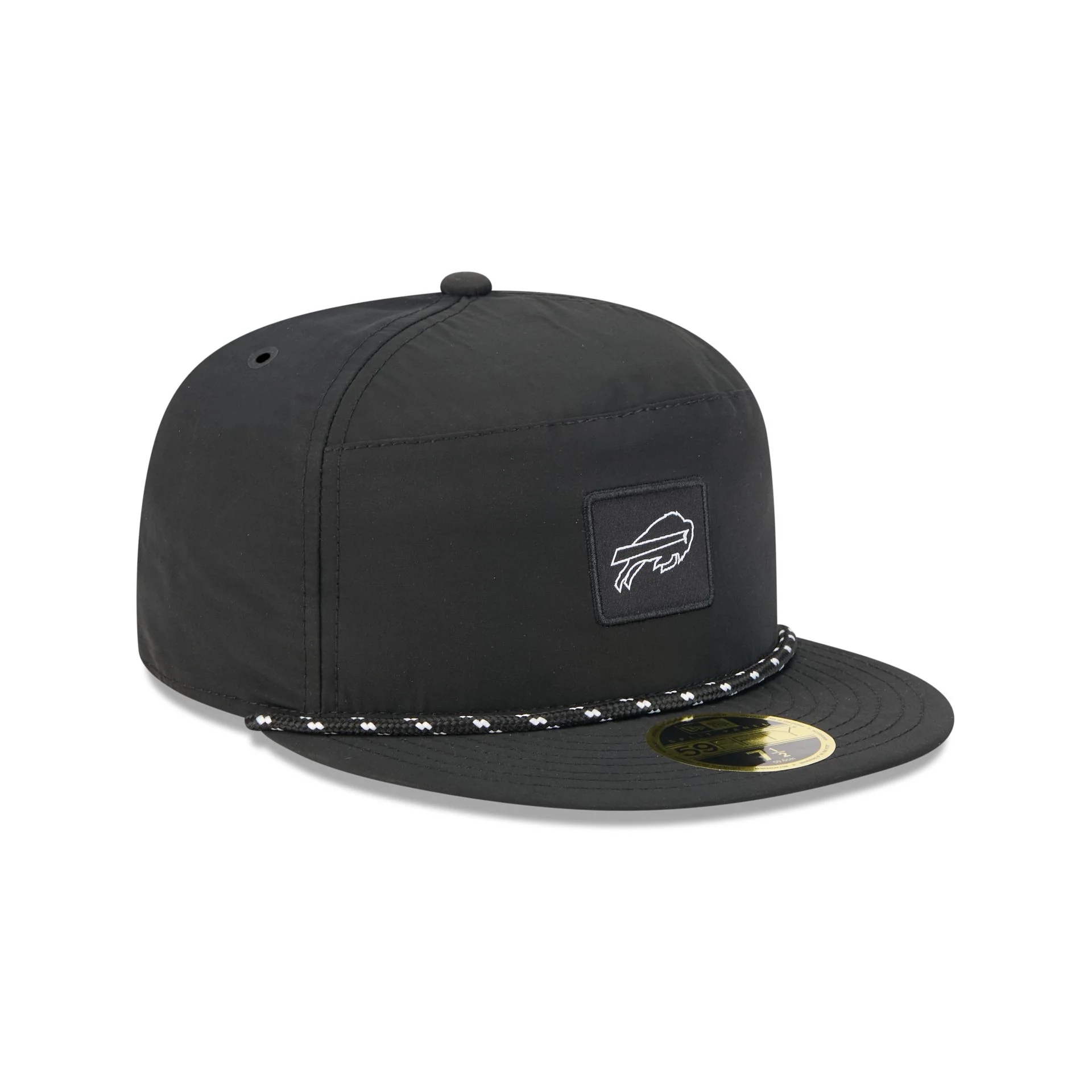 Buffalo Bills Black Poly Rope Split Panel 59FIFTY Fitted Hat - Image 3