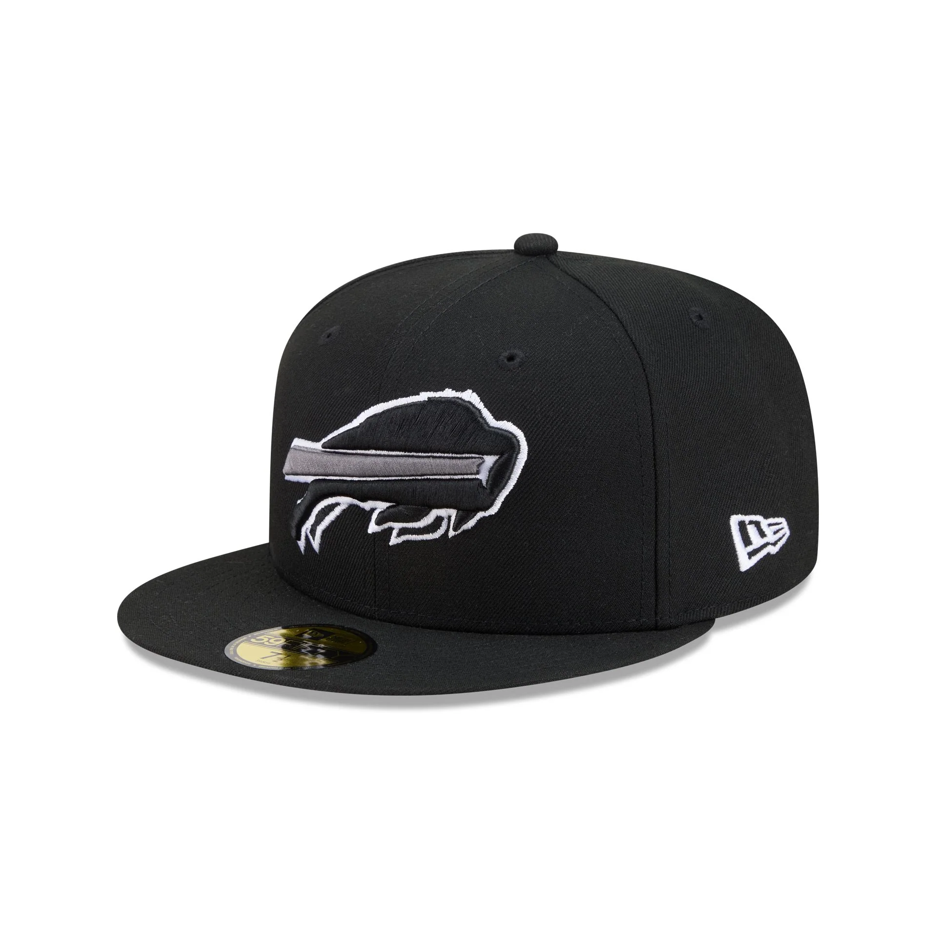 Buffalo Bills Black and White Basic 59FIFTY Fitted Hat