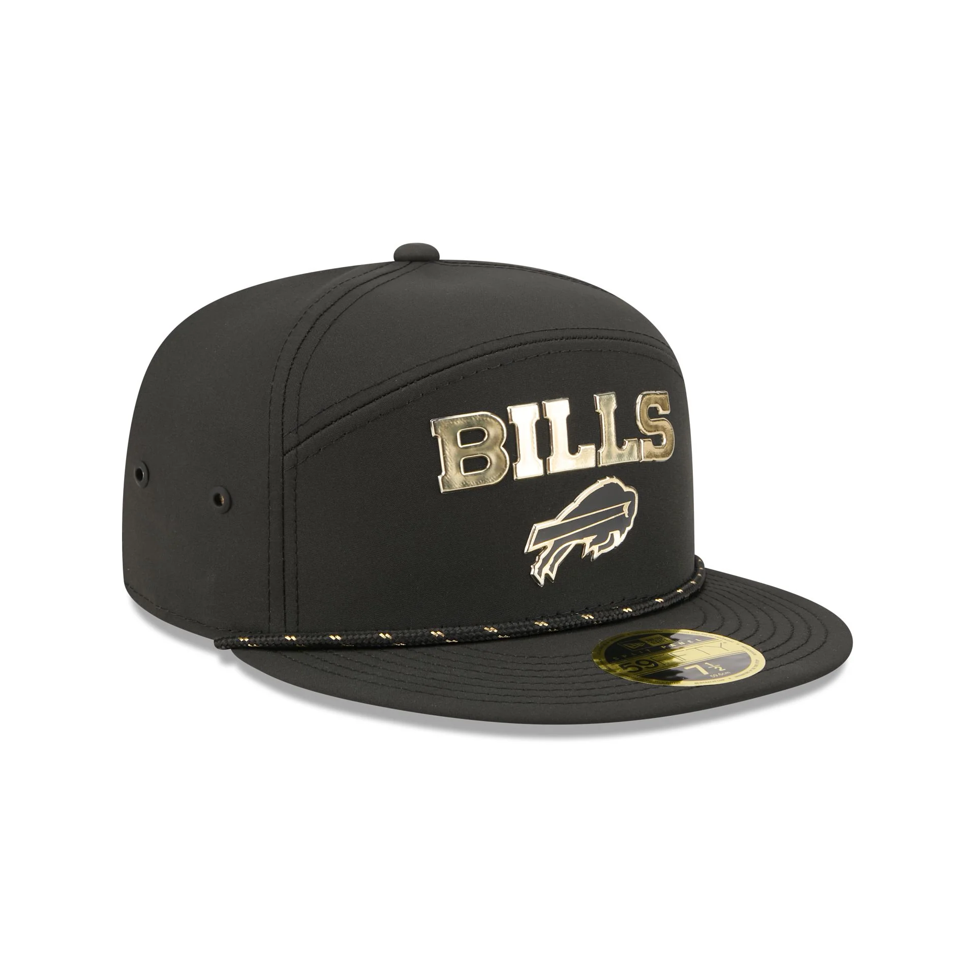 Buffalo Bills Gold Logo Rope Split Panel 59FIFTY Fitted Hat - Image 3