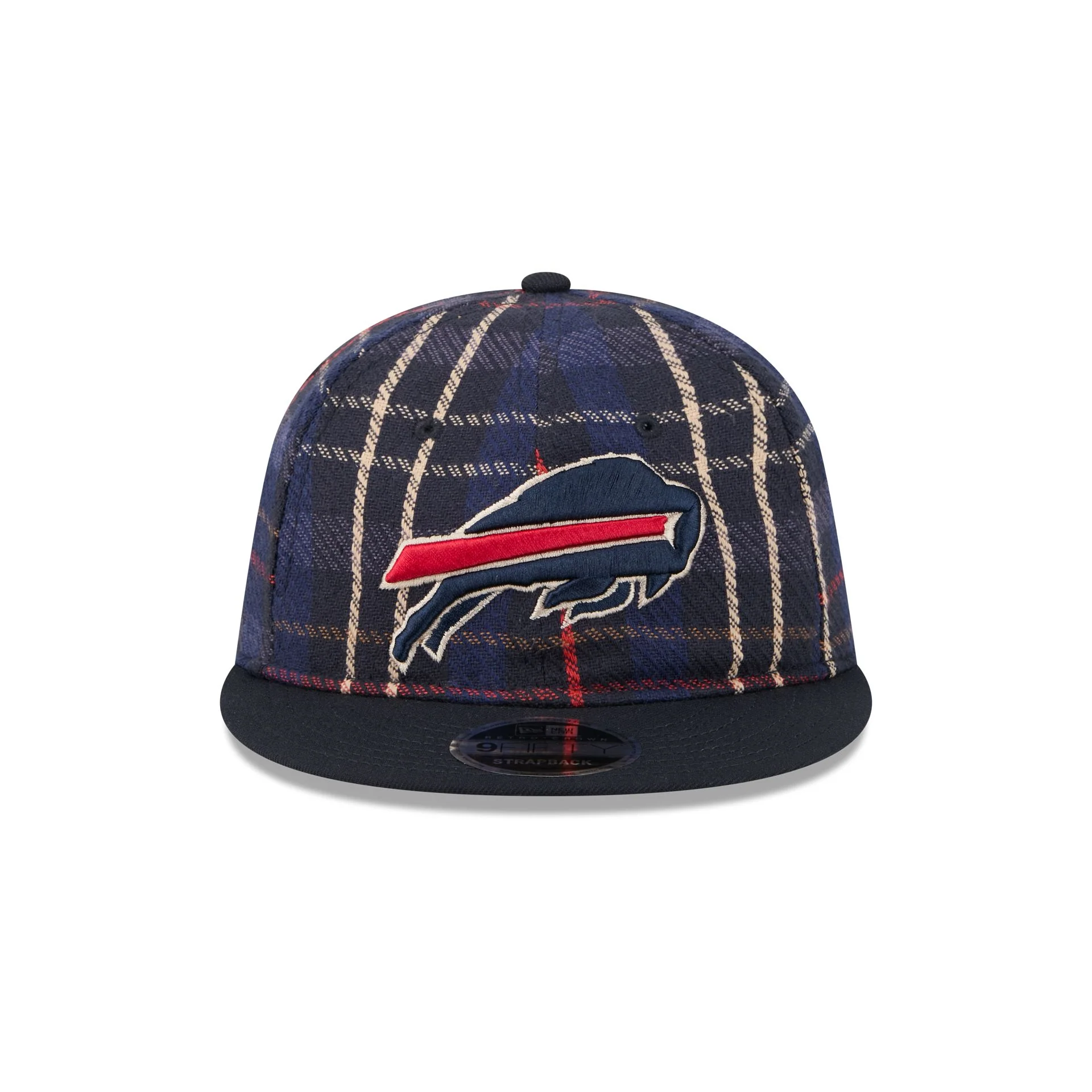Buffalo Bills Grunge Plaid Retro Crown 9FIFTY Adjustable Hat - Image 2