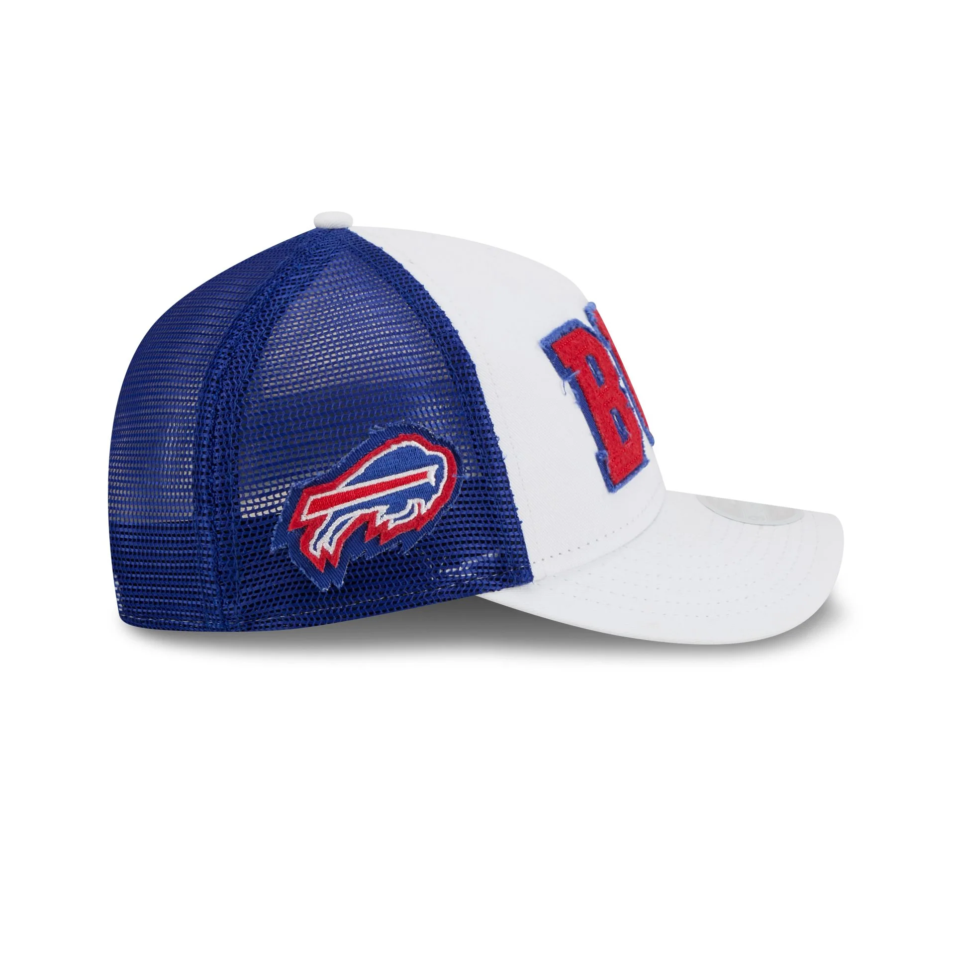 Buffalo Bills Optic White Felt Logo Women's 9FORTY M-Crown A-Frame Trucker Hat - Image 4