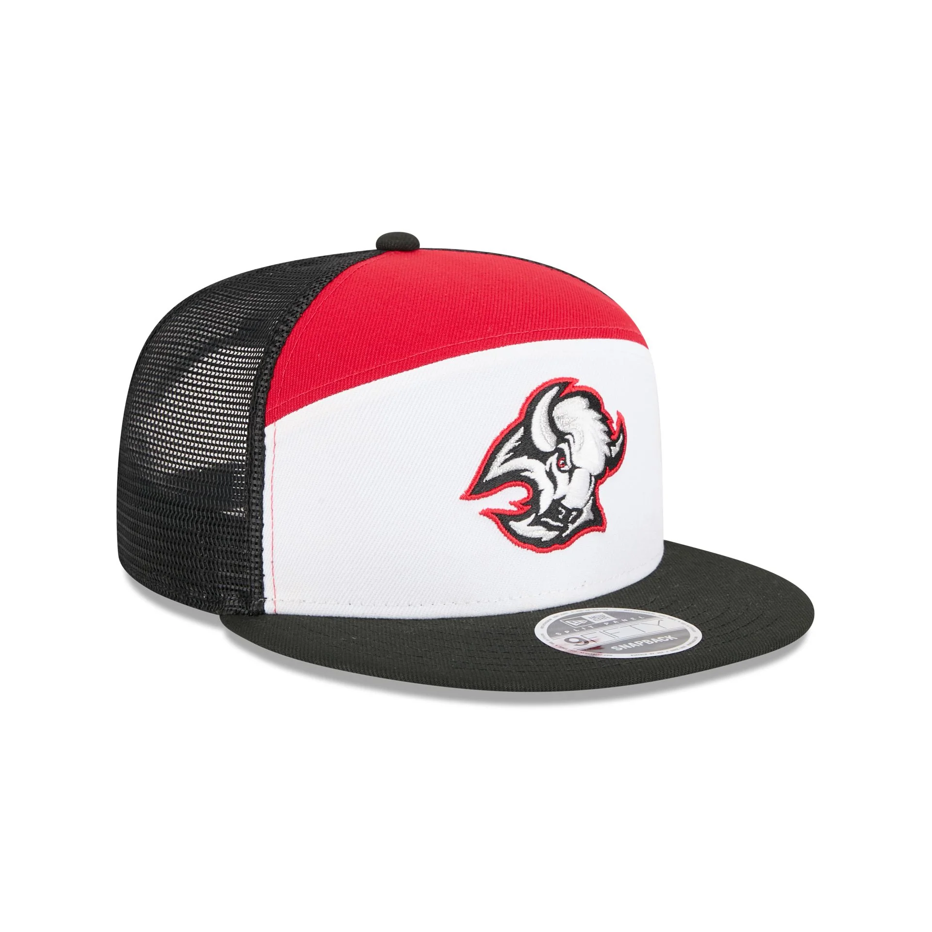 Buffalo Sabres Block Split Panel 9FIFTY Trucker Hat - Image 3